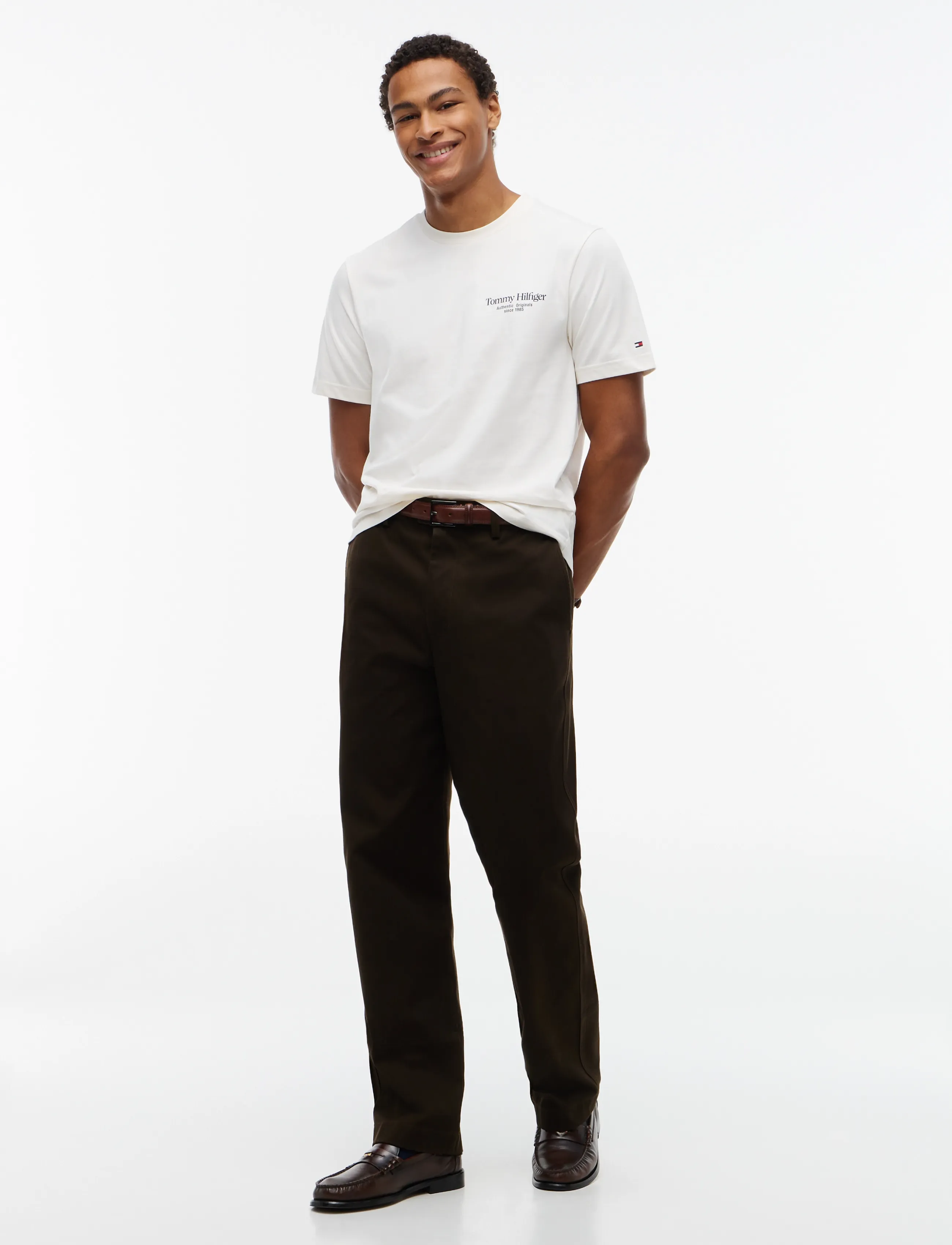 Tommy Hilfiger - BACK TEXT SEASONAL GRAPHIC TEE - lühikeste varrukatega t-särgid - ivory petal - 5