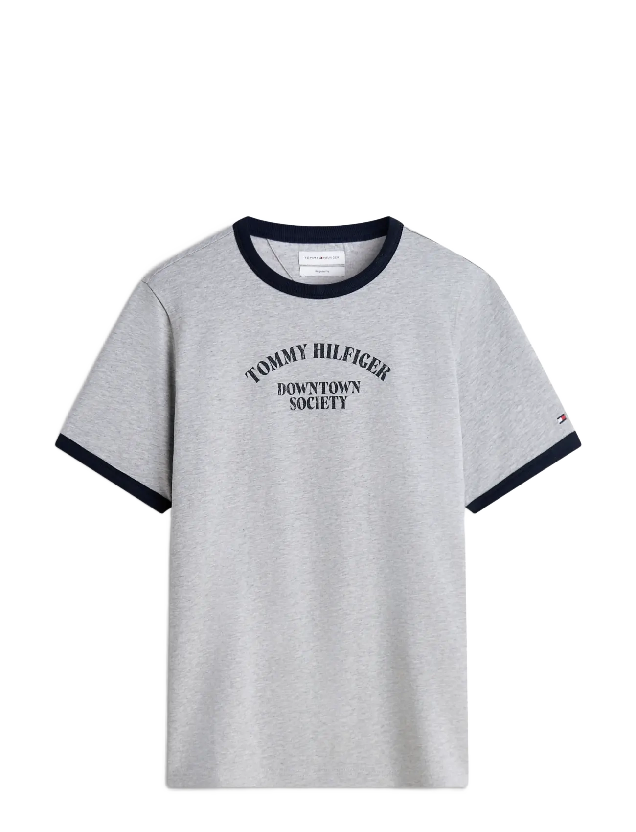Tommy Hilfiger - GRAPHIC VARSITY RINGER TEE - light grey heather - 1