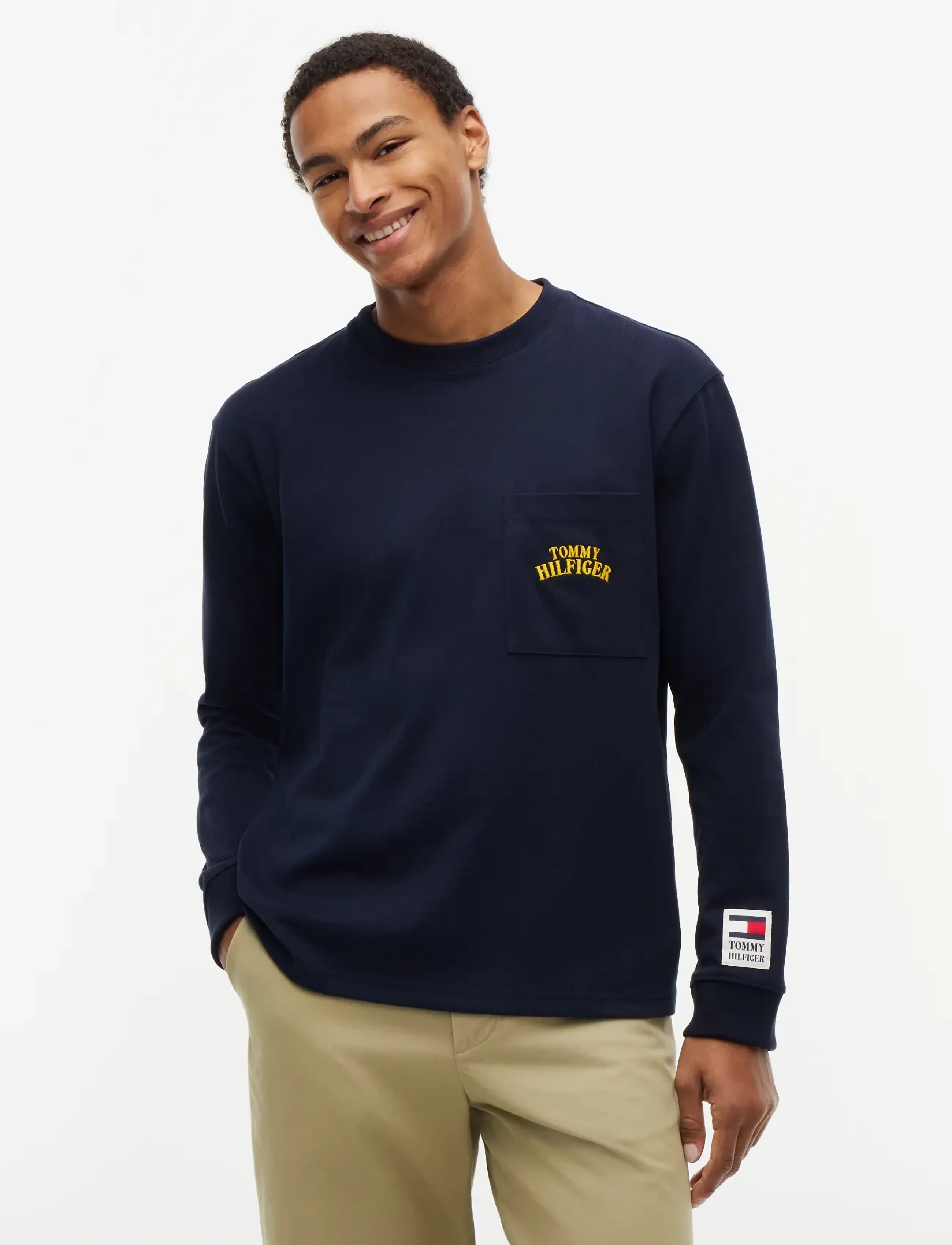 Graphic Varsity Pocket Ls Tee