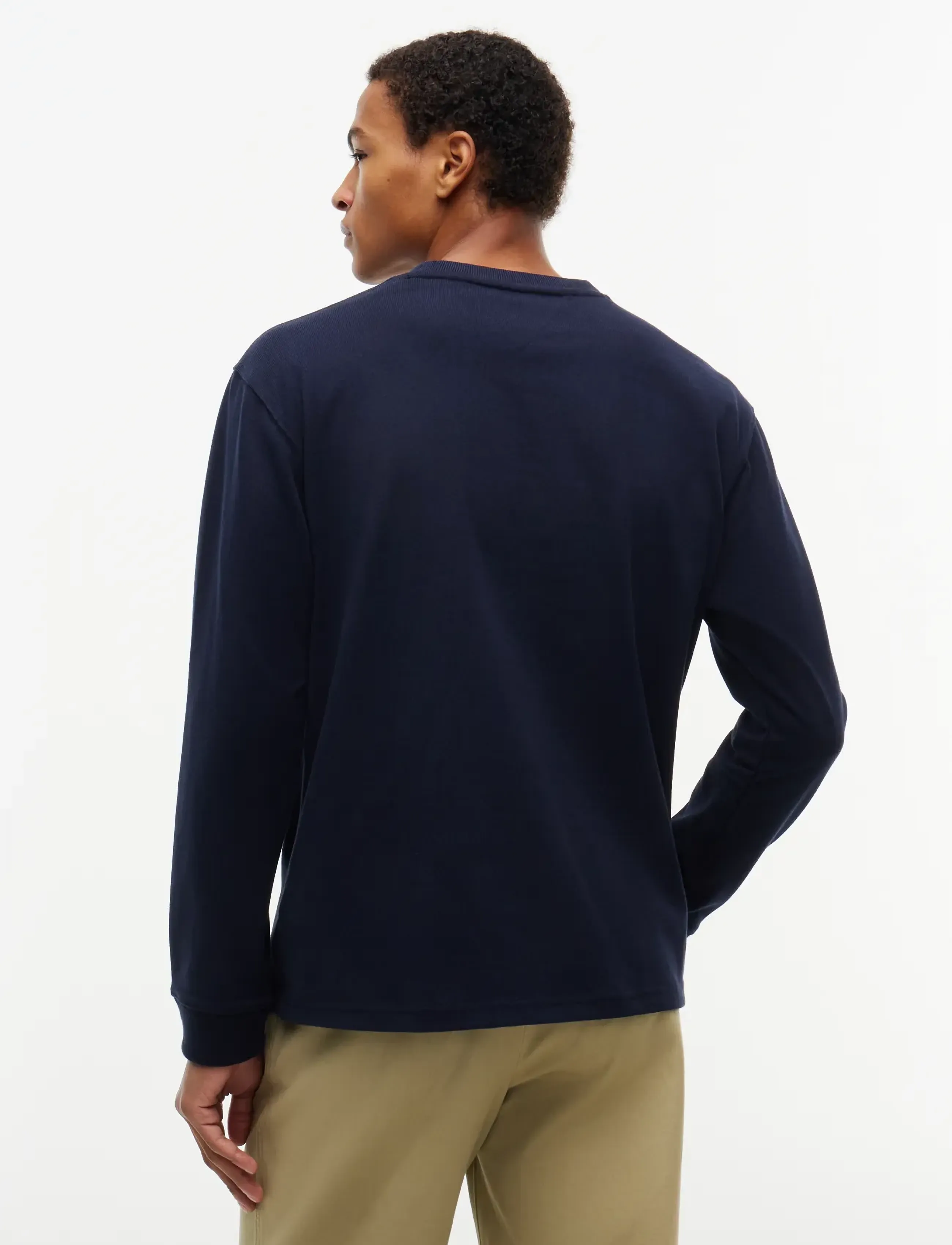 Tommy Hilfiger - GRAPHIC VARSITY POCKET LS TEE - langärmelige t-shirts - navy blue - 3