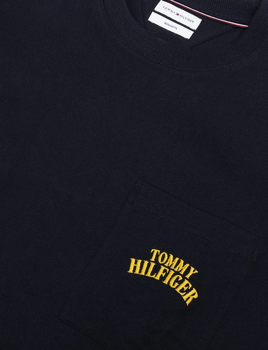 Tommy Hilfiger - GRAPHIC VARSITY POCKET LS TEE - langærmede t-shirts - navy blue - 2