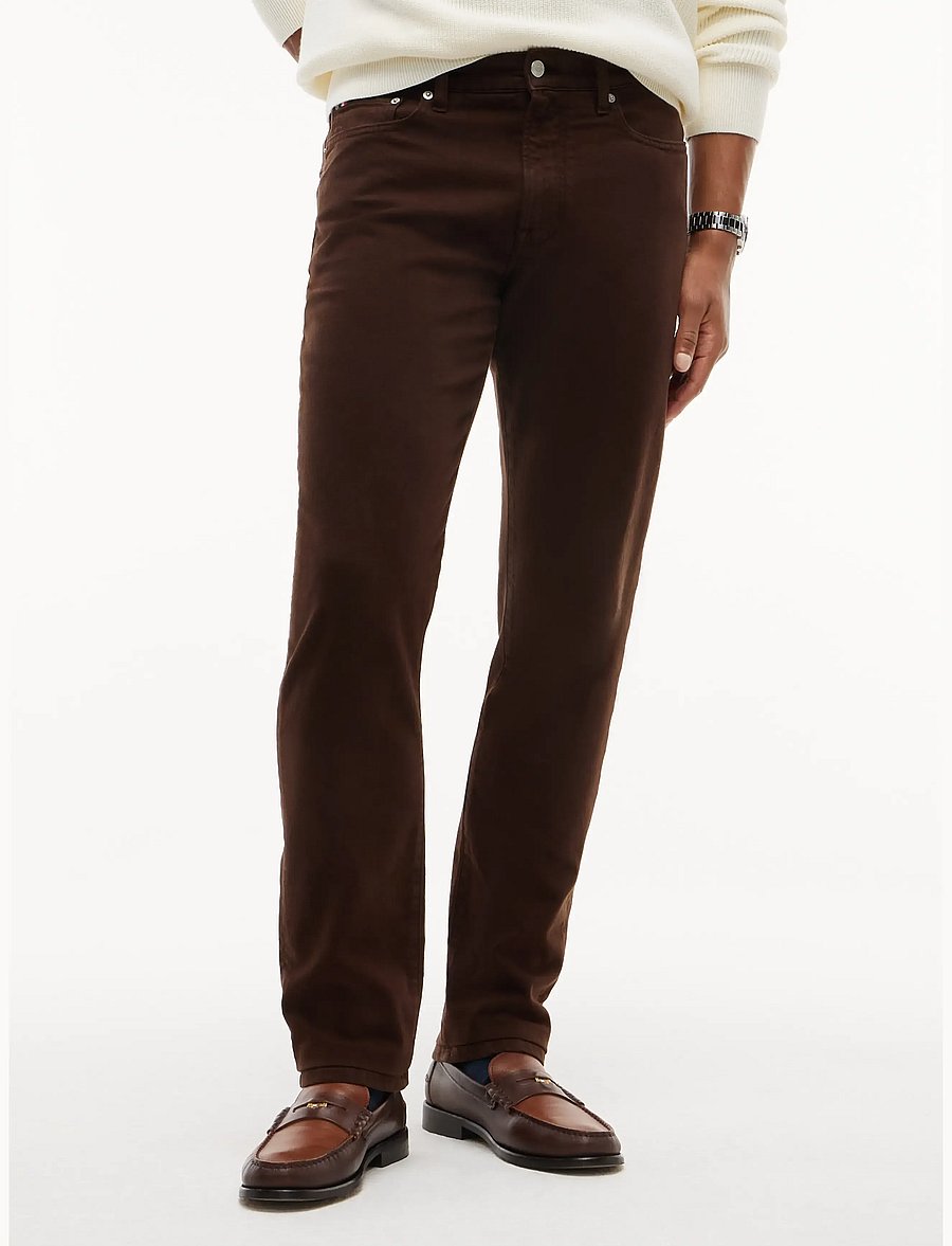 Tommy Hilfiger - DENTON SLIM STRAIGHT DC GMD - kitsad teksad - dark coffee - 0