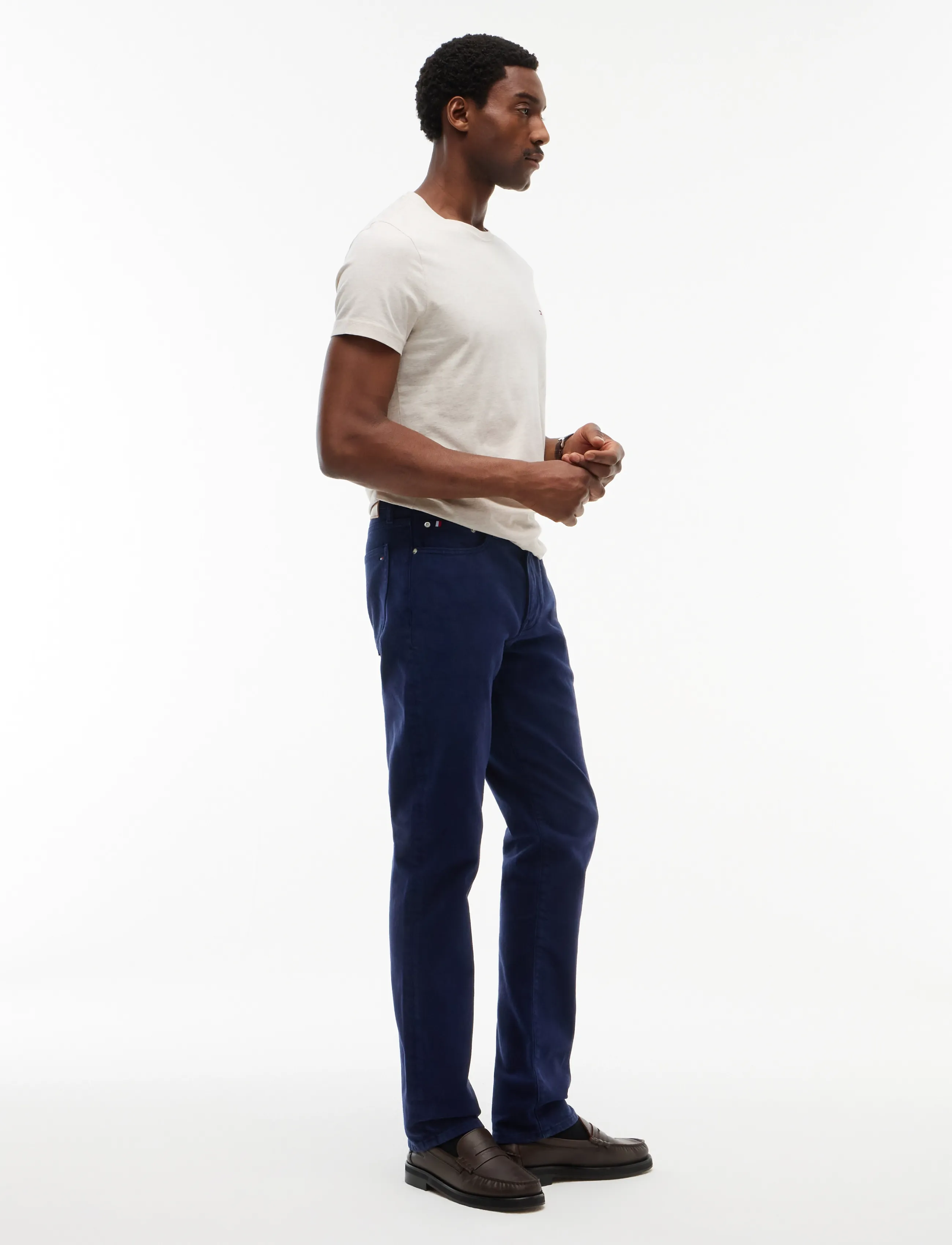 Tommy Hilfiger DENTON SLIM STRAIGHT DC GMD - Kläder - NAVY / navy