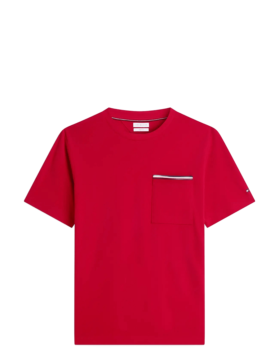 Tommy Hilfiger - RWB PIQUE TEE - lühikeste varrukatega t-särgid - medium red - 0