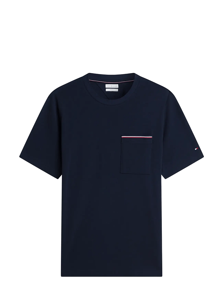 Tommy Hilfiger - RWB PIQUE TEE - kurzärmelige t-shirts - navy blue - 1