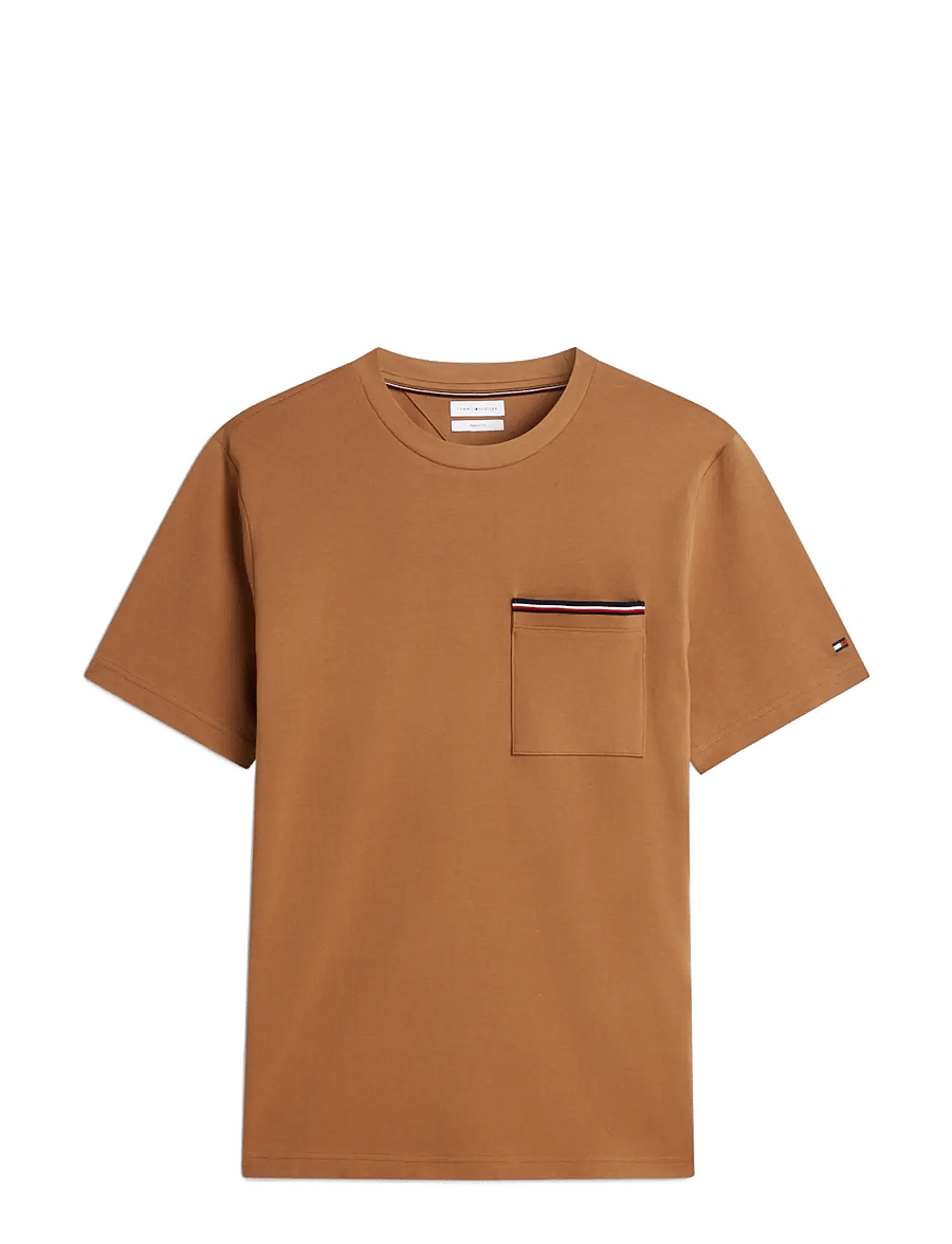 Tommy Hilfiger - RWB PIQUE TEE - lühikeste varrukatega t-särgid - timeless tawny - 0