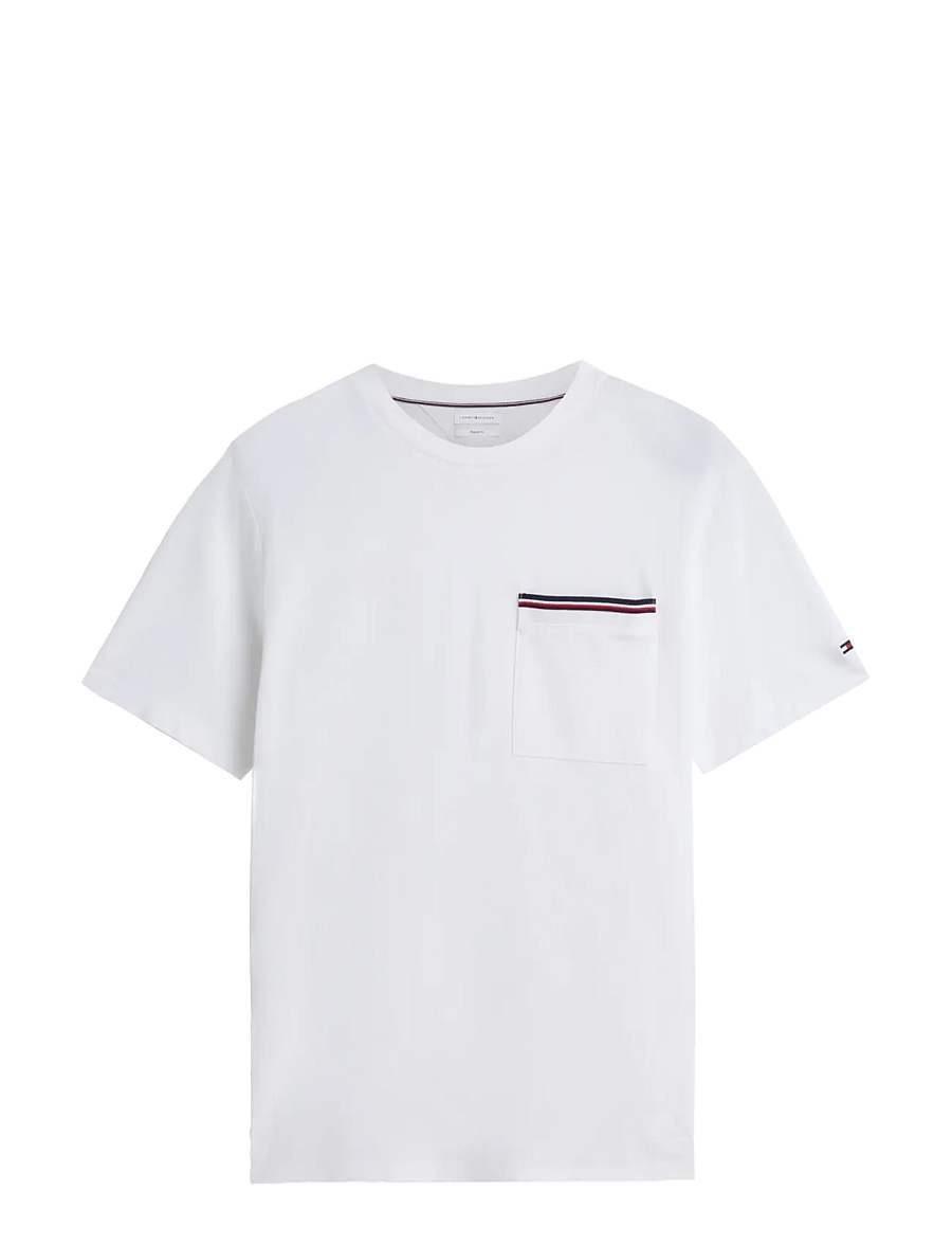 Tommy Hilfiger - RWB PIQUE TEE - lühikeste varrukatega t-särgid - white - 1