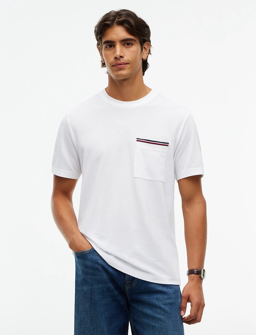 Tommy Hilfiger - RWB PIQUE TEE - lühikeste varrukatega t-särgid - white - 0