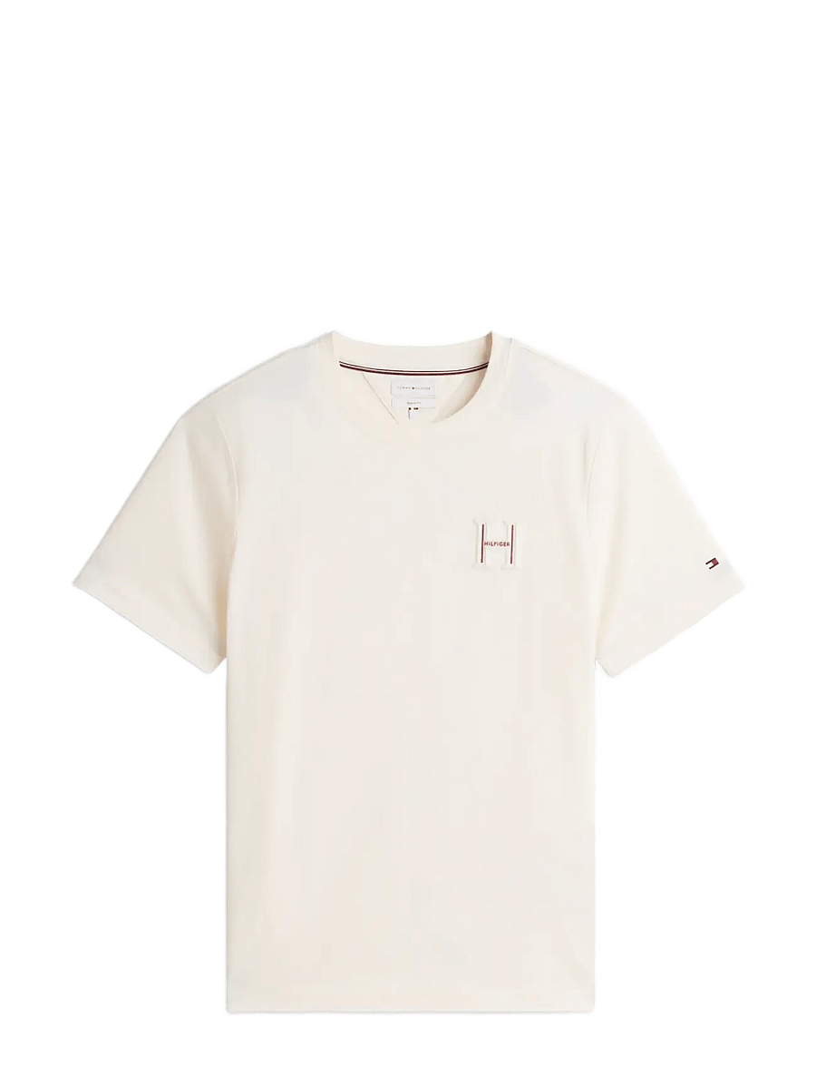 Tommy Hilfiger - RWB CONCEPT TEE - kurzärmelige t-shirts - ivory petal - 0