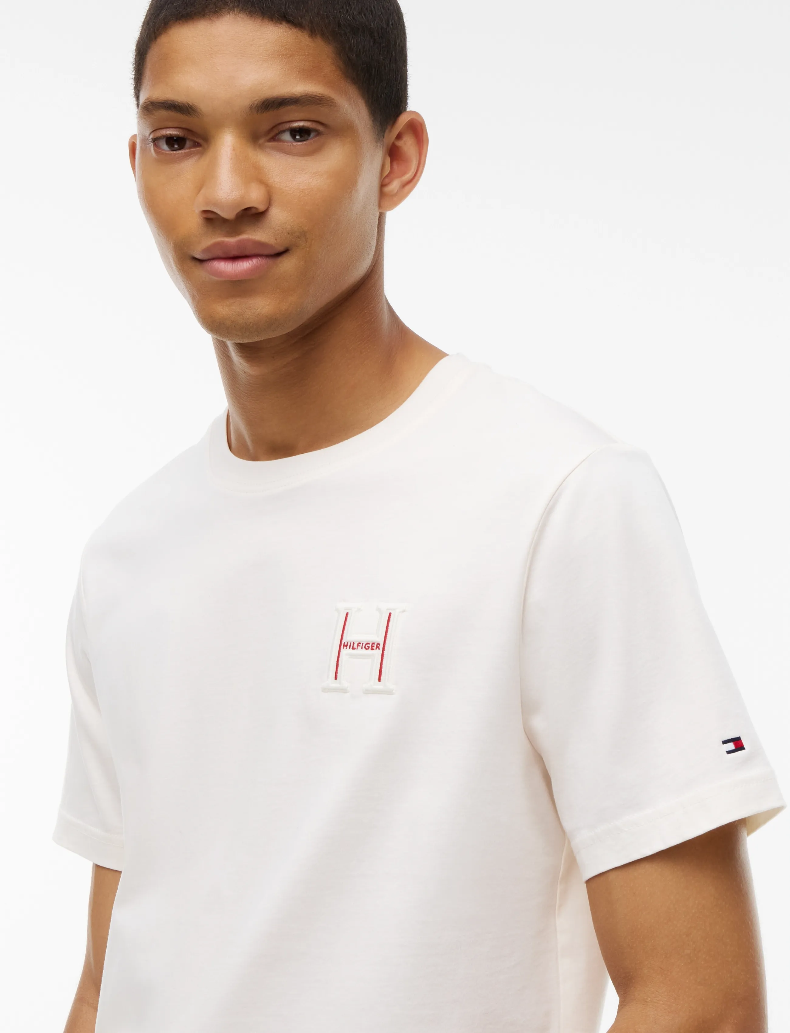 Tommy Hilfiger - RWB CONCEPT TEE - kortärmade t-shirts - ivory petal - 3