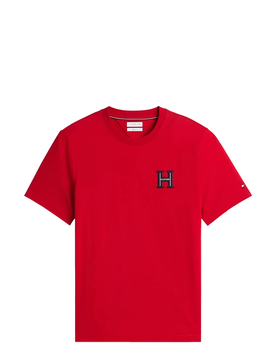 Tommy Hilfiger - RWB CONCEPT TEE - short-sleeved t-shirts - medium red - 1