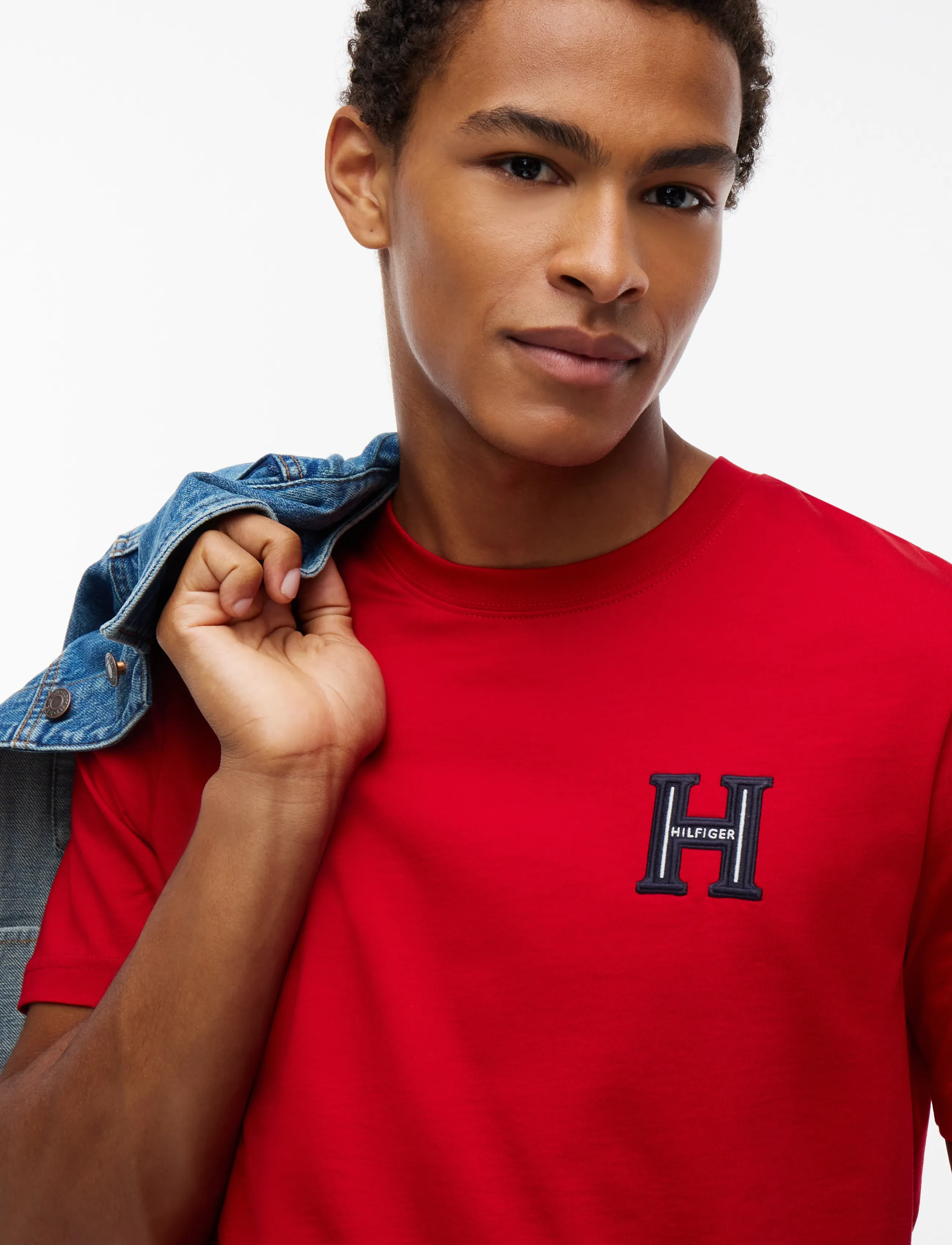 Tommy Hilfiger - RWB CONCEPT TEE - short-sleeved t-shirts - medium red - 3