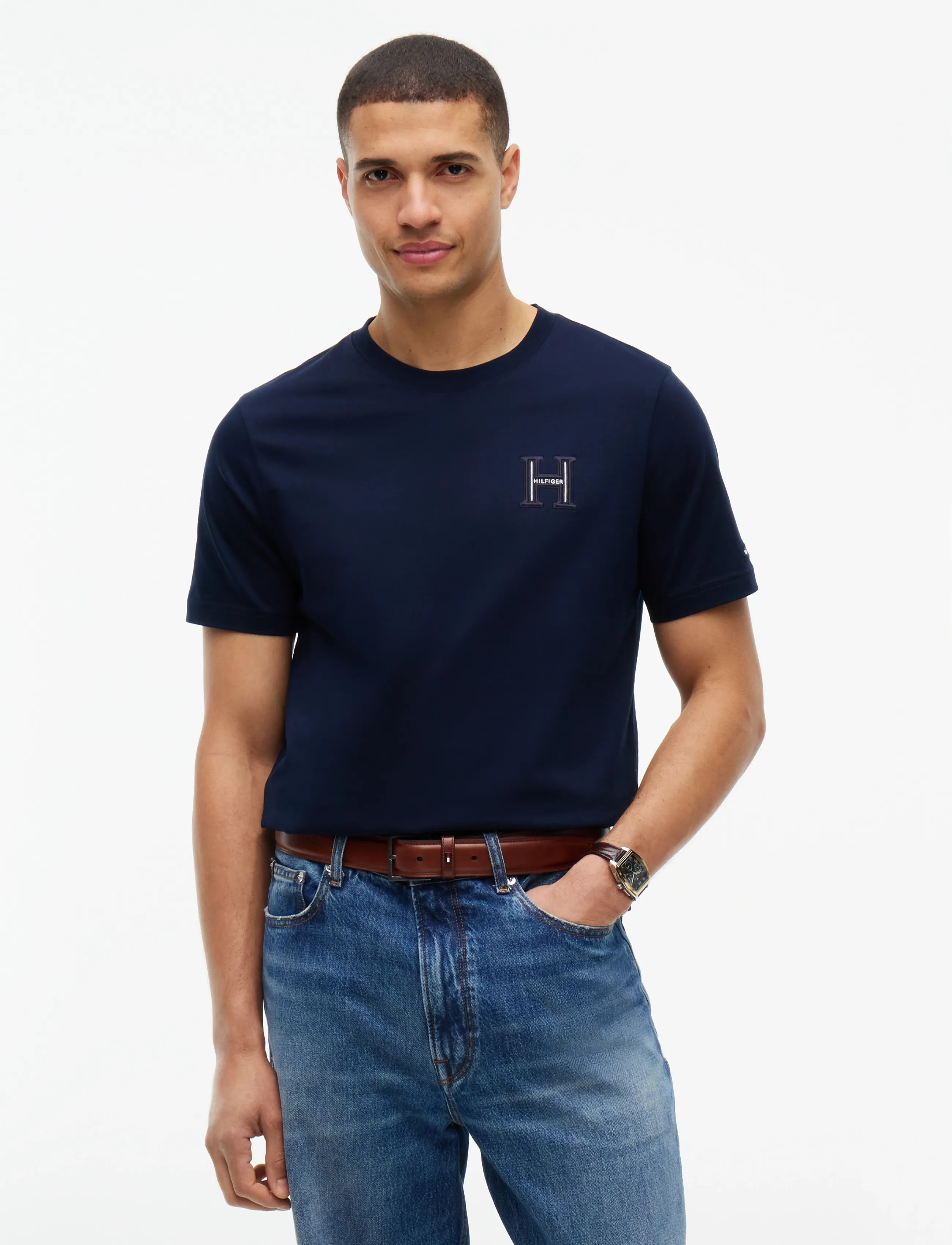 Tommy Hilfiger RWB CONCEPT TEE - Kleidung - NAVY BLUE / navy