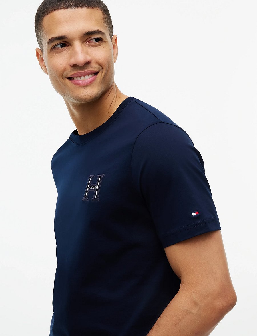 Tommy Hilfiger - RWB CONCEPT TEE - kurzärmelige t-shirts - navy blue - 3