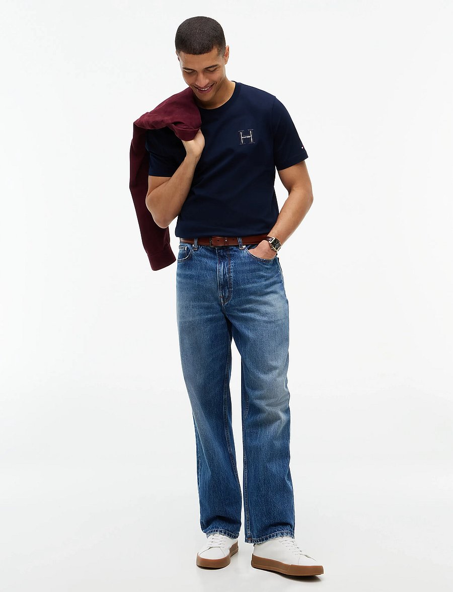 Tommy Hilfiger - RWB CONCEPT TEE - kurzärmelige t-shirts - navy blue - 4