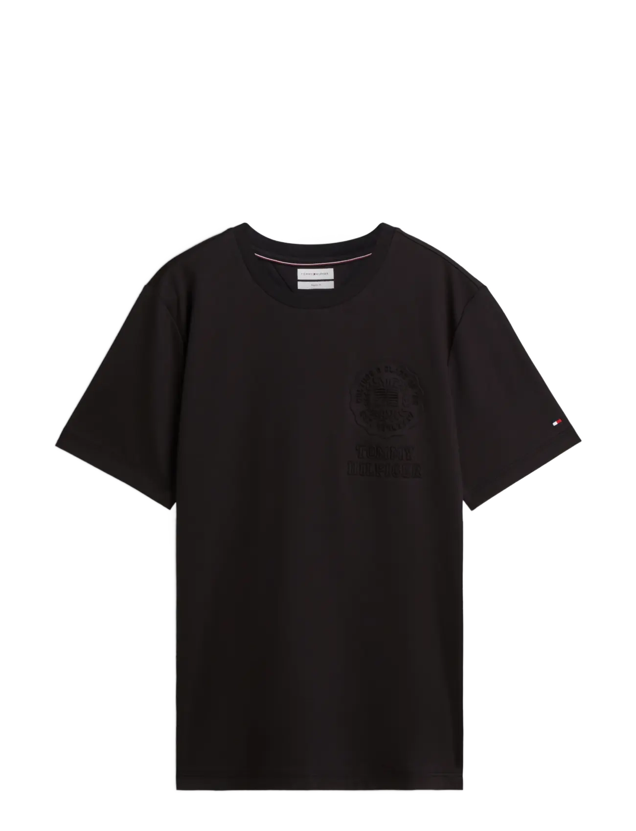 Tommy Hilfiger - INTERLOCK EMBOSSED T-SHIRT - black - 1