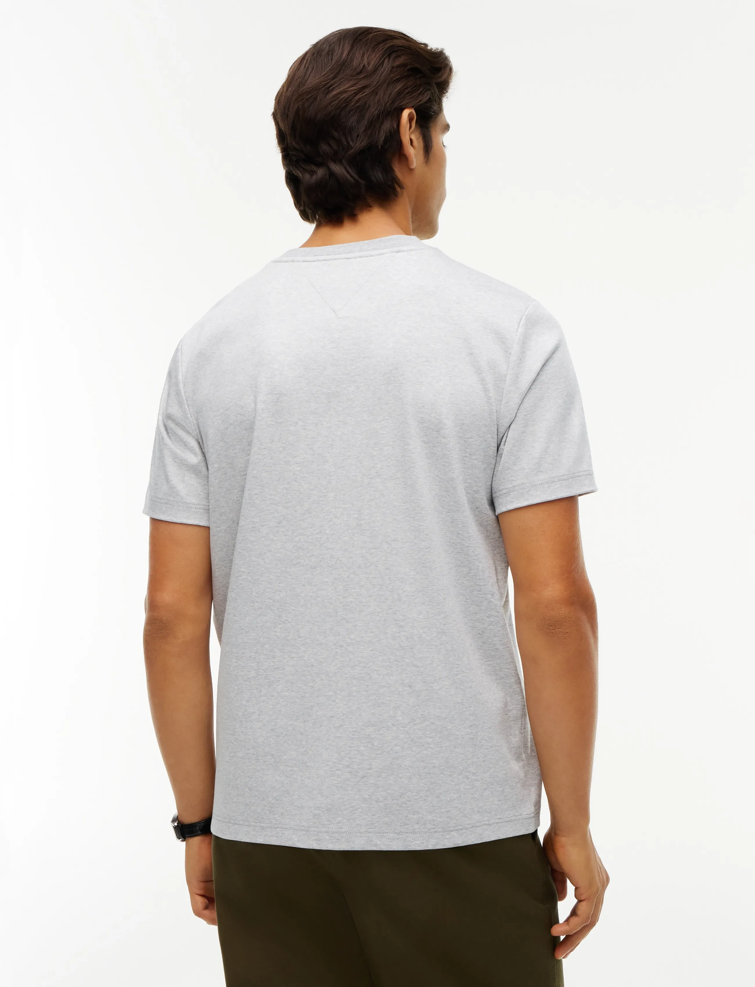 Tommy Hilfiger - INTERLOCK EMBOSSED T-SHIRT - kortærmede t-shirts - light grey heather - 2