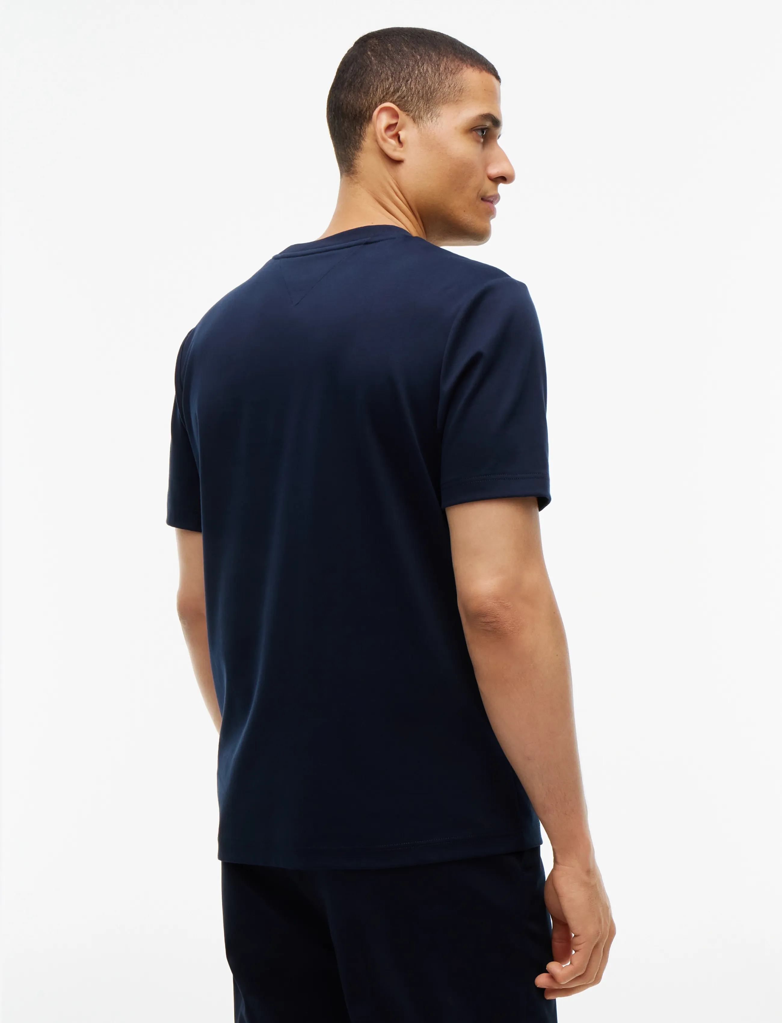 Tommy Hilfiger - INTERLOCK EMBOSSED T-SHIRT - kortærmede t-shirts - navy blue - 2