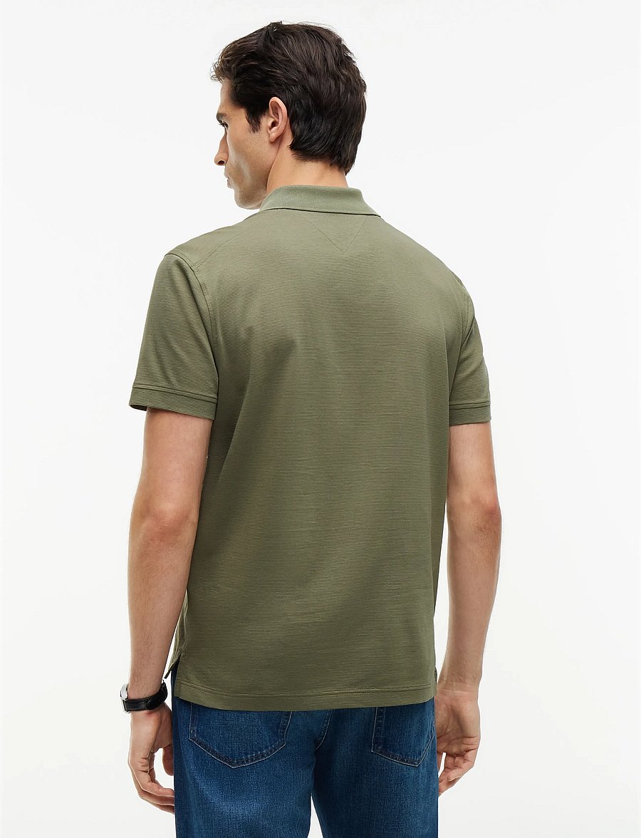 Tommy Hilfiger - NY PERFORMANCE ZIP POLO - kurzärmelig - ghost fern - 2