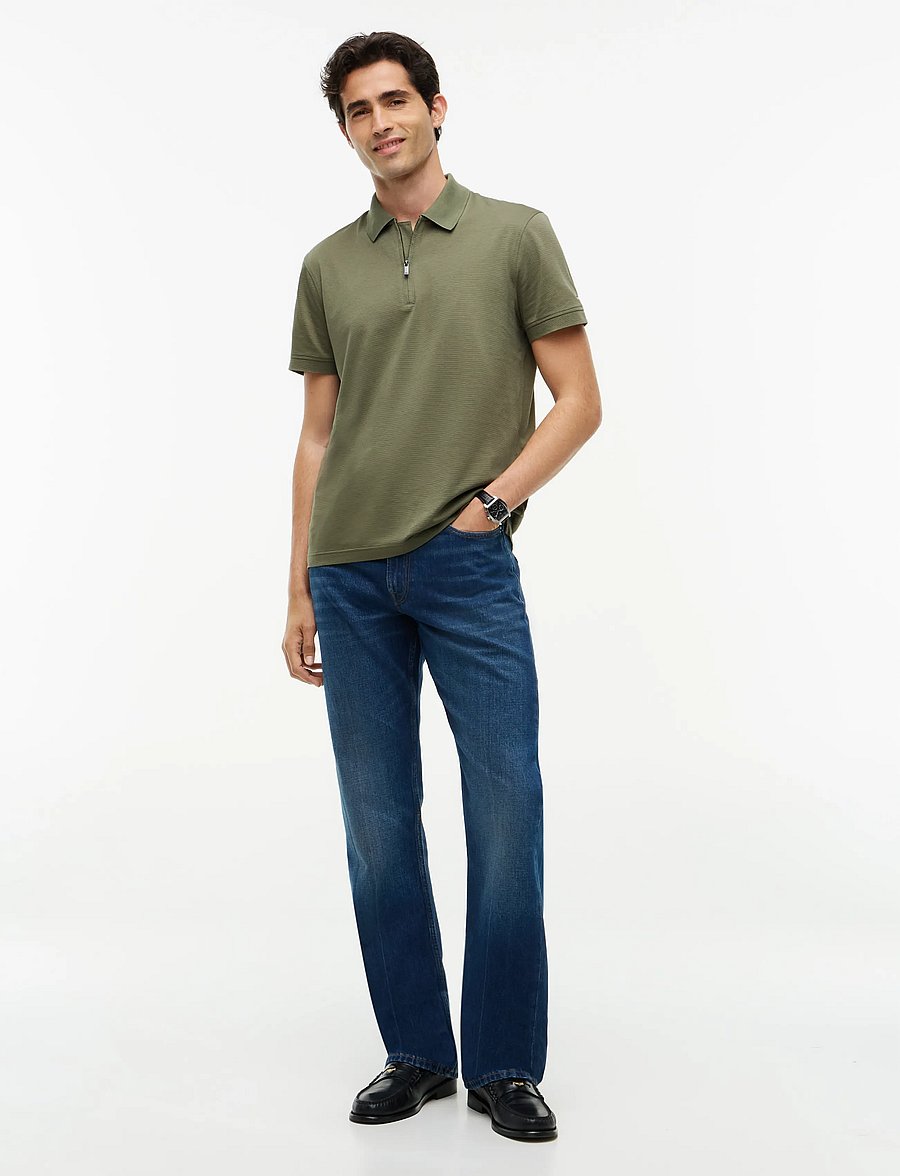 Tommy Hilfiger - NY PERFORMANCE ZIP POLO - kurzärmelig - ghost fern - 4