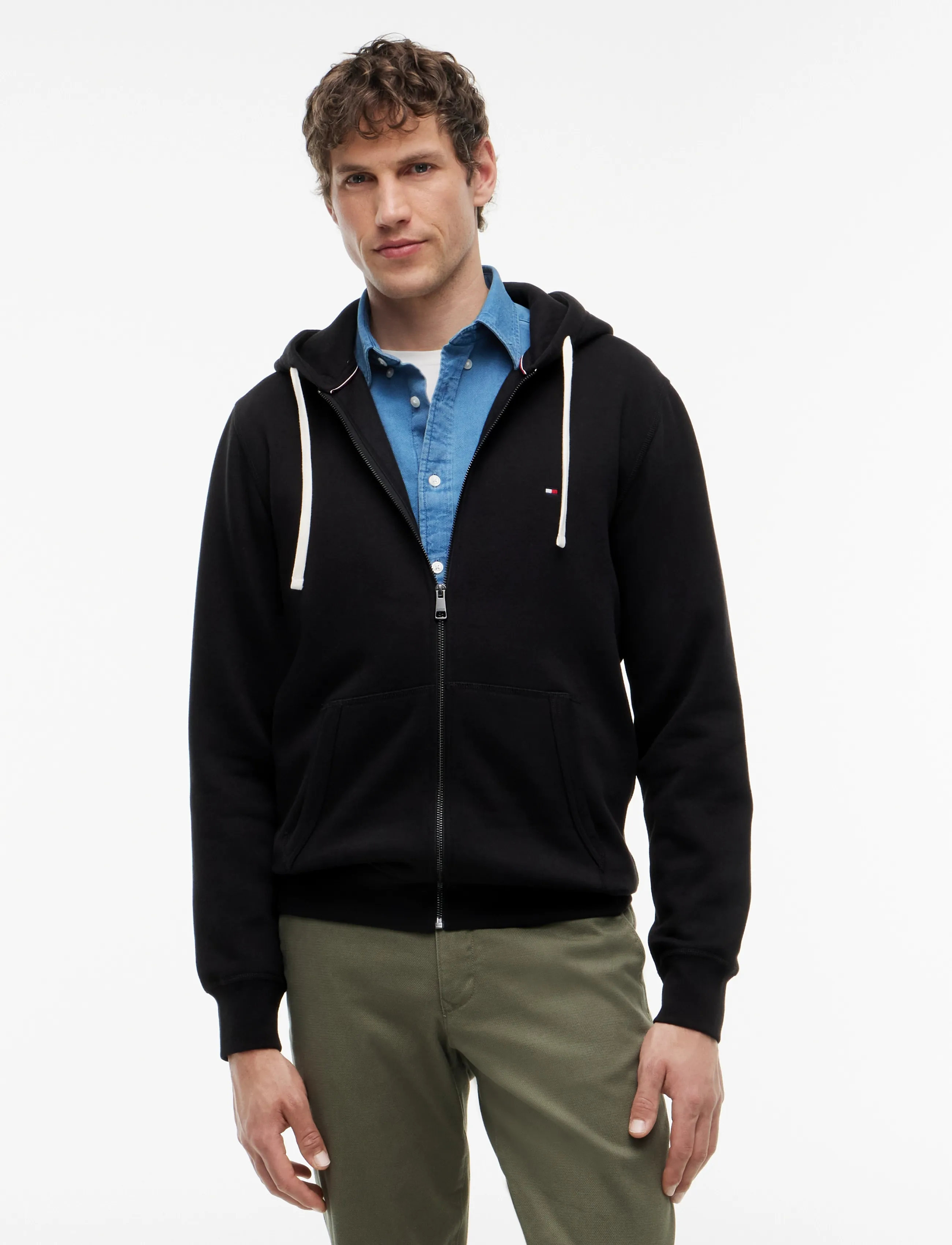 Tommy Hilfiger ESSENTIAL FLEECE HOODED REG ZT - Kapuzenpullover - BLACK / black