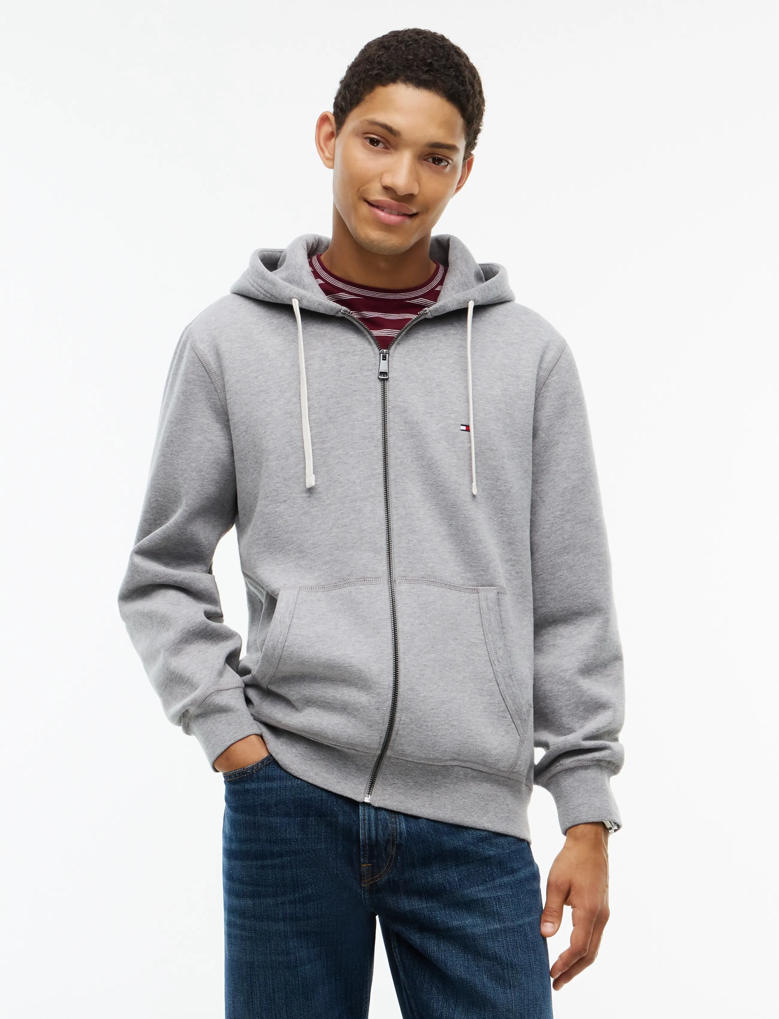 Tommy Hilfiger ESSENTIAL FLEECE HOODED REG ZT - Kapuzenpullover - MEDIUM GREY HEATHER / grey