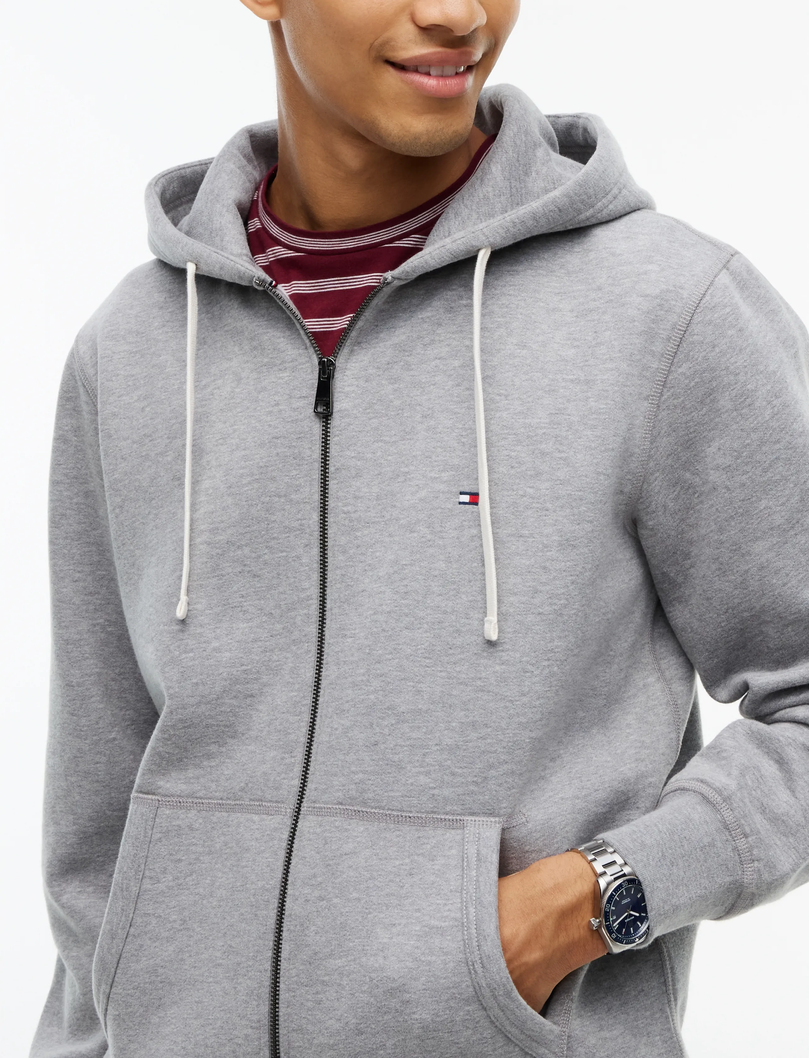 Tommy Hilfiger - ESSENTIAL FLEECE HOODED REG ZT - kapuzenpullover - medium grey heather - 3