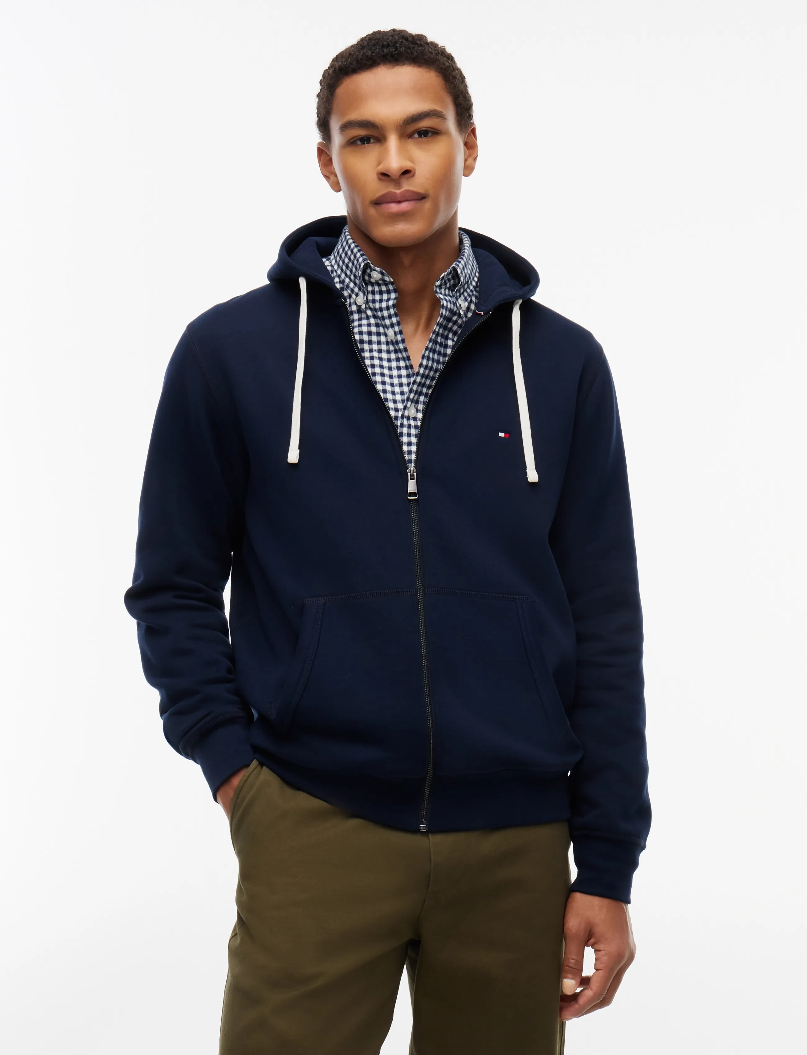 Tommy Hilfiger ESSENTIAL FLEECE HOODED REG ZT - Tänavastiil - NAVY BLUE / navy