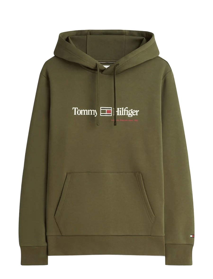 Tommy Hilfiger - RWB GRAPHIC REG FLEECE HOODIE - hættetrøjer - huntsman green - 1