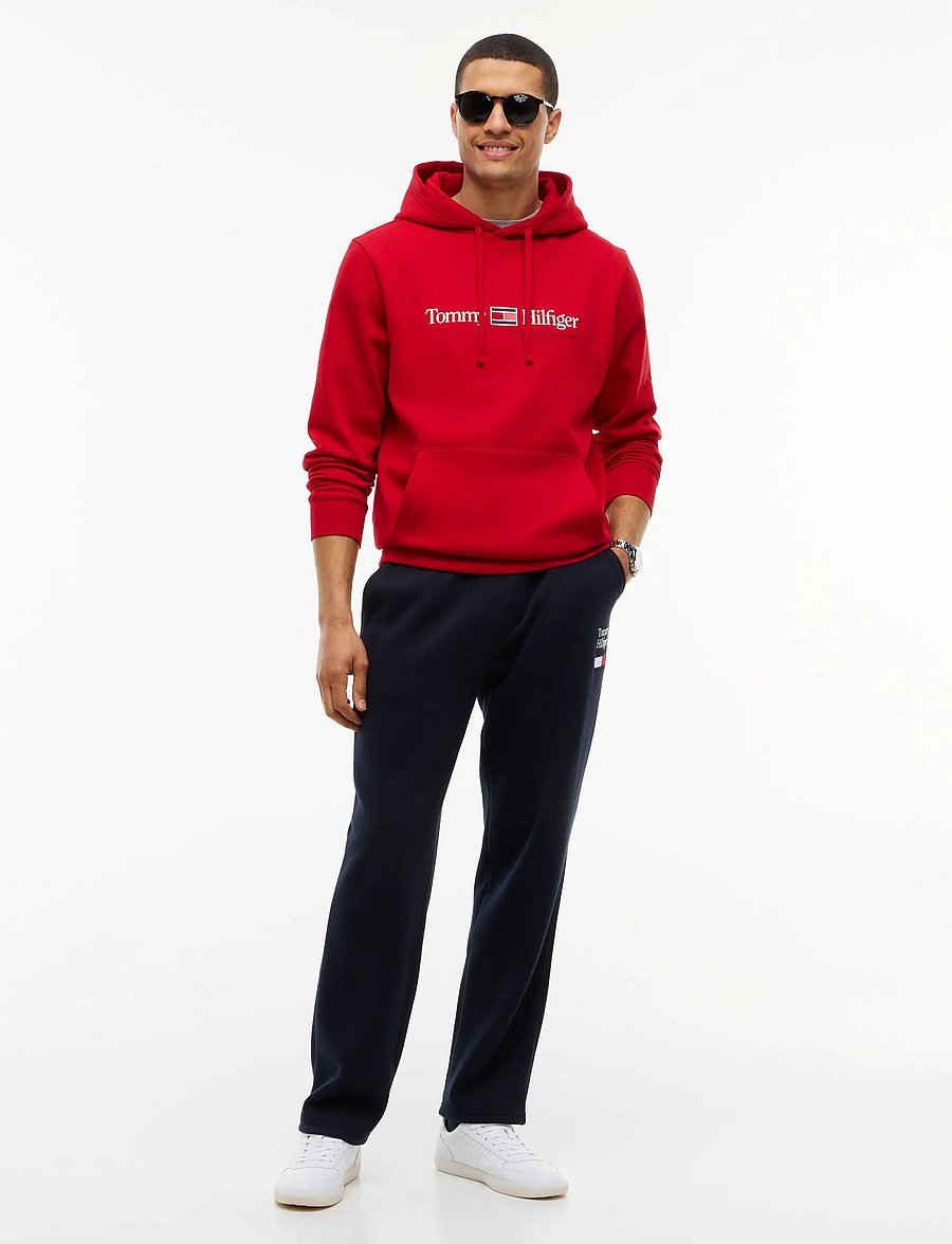 Tommy Hilfiger - RWB GRAPHIC REG FLEECE HOODIE - hættetrøjer - medium red - 4