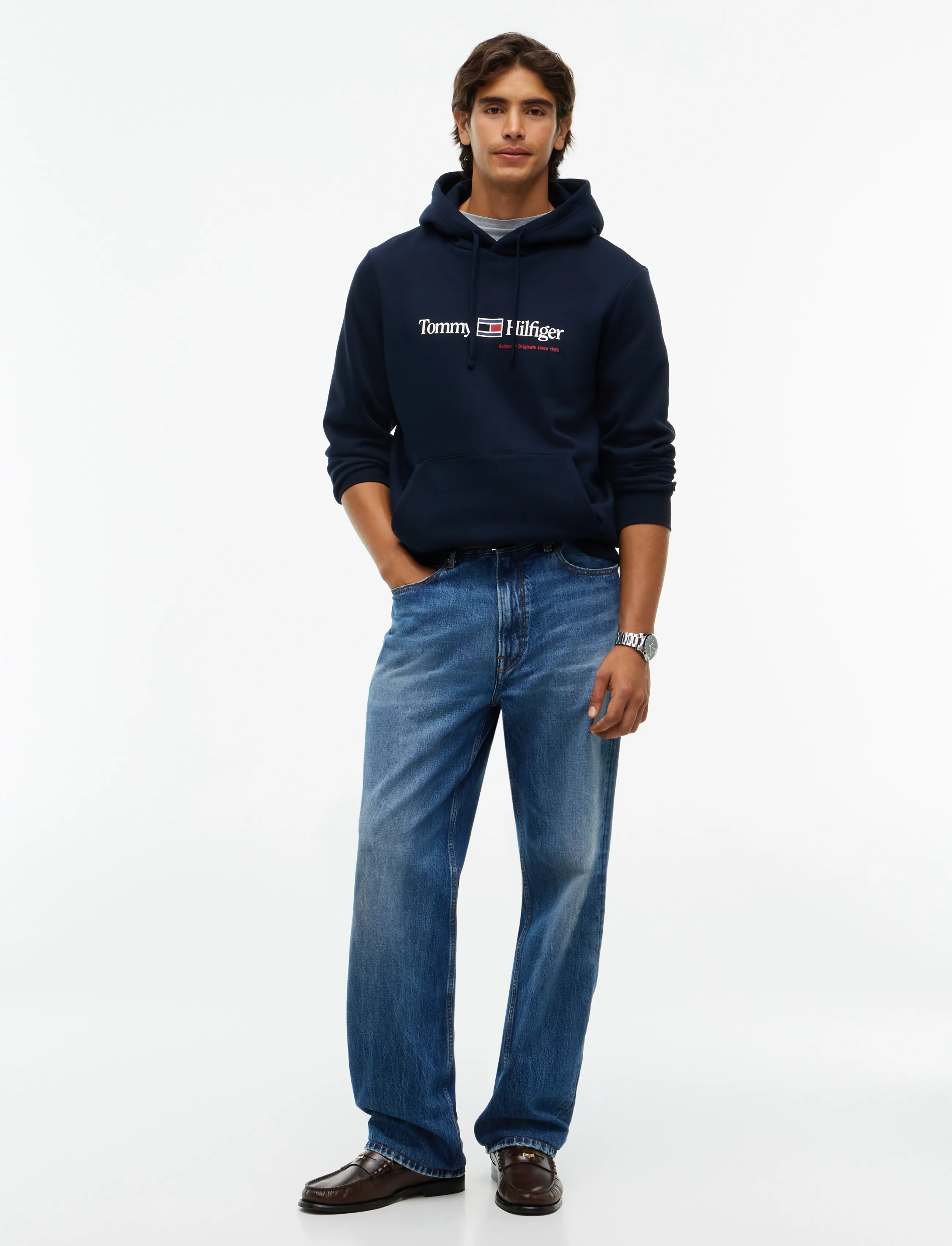 TOMMY HILFIGER Sweatshirt marinblå / gentiana / knallröd herr – bild 5