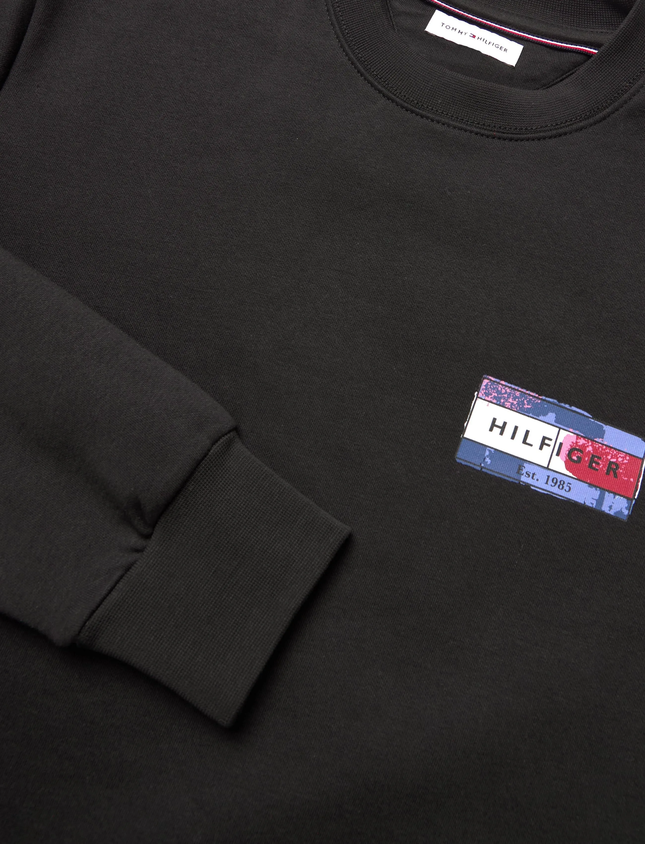 Tommy Hilfiger - BACK FLAG REG FLEECE CREW - black - 2
