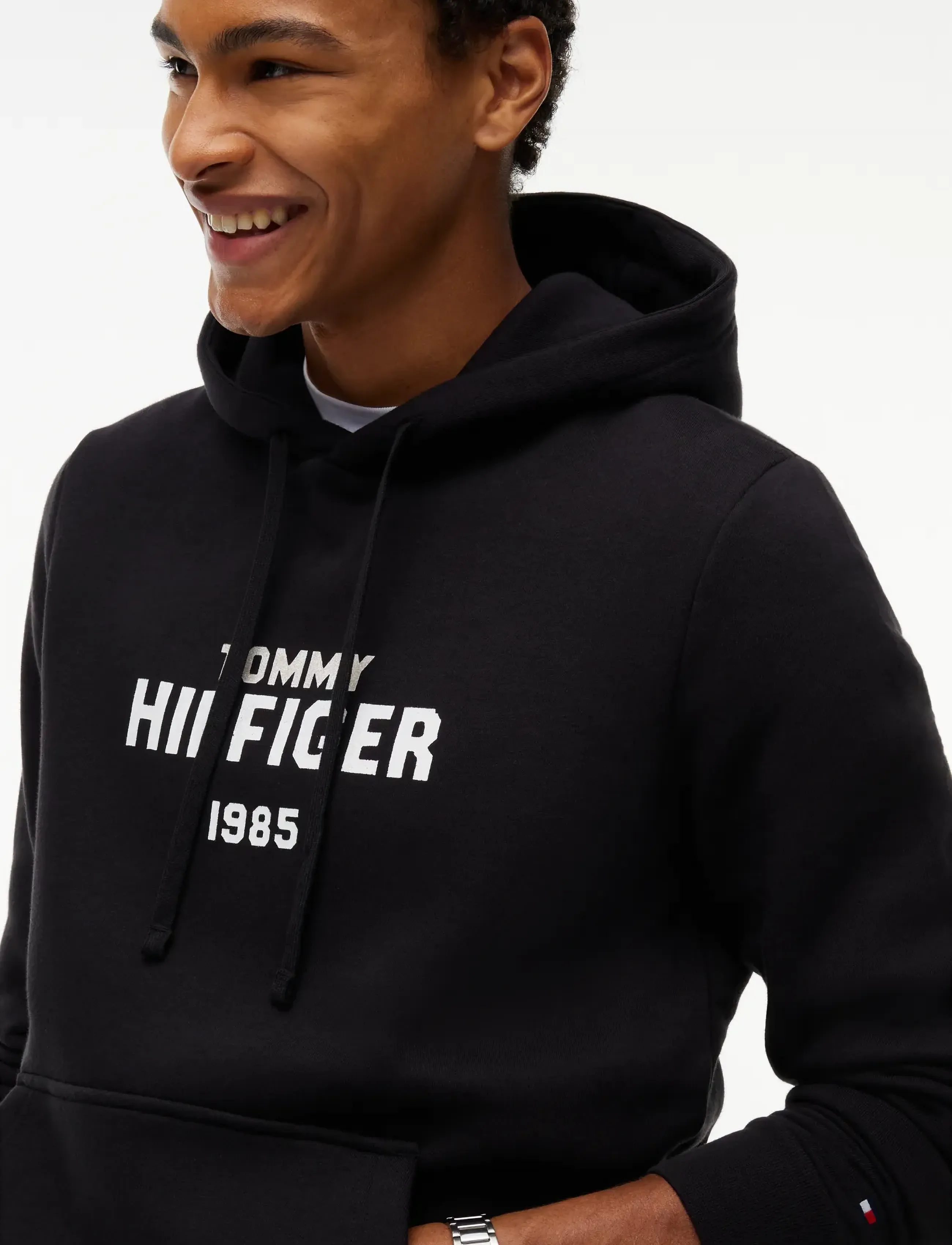 TOMMY HILFIGER Stack Reg Fleece Hoodie herr – bild 3