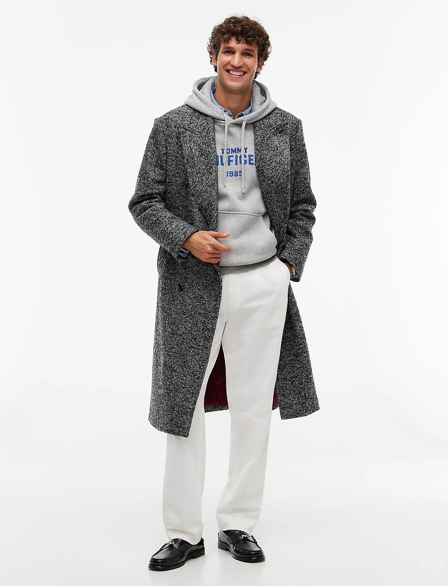 Tommy Hilfiger - HILFIGER STACK REG FLEECE HOODIE - light grey heather - 4