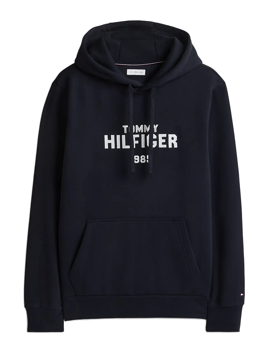 Tommy Hilfiger - HILFIGER STACK REG FLEECE HOODIE - kapuzenpullover - navy blue - 1