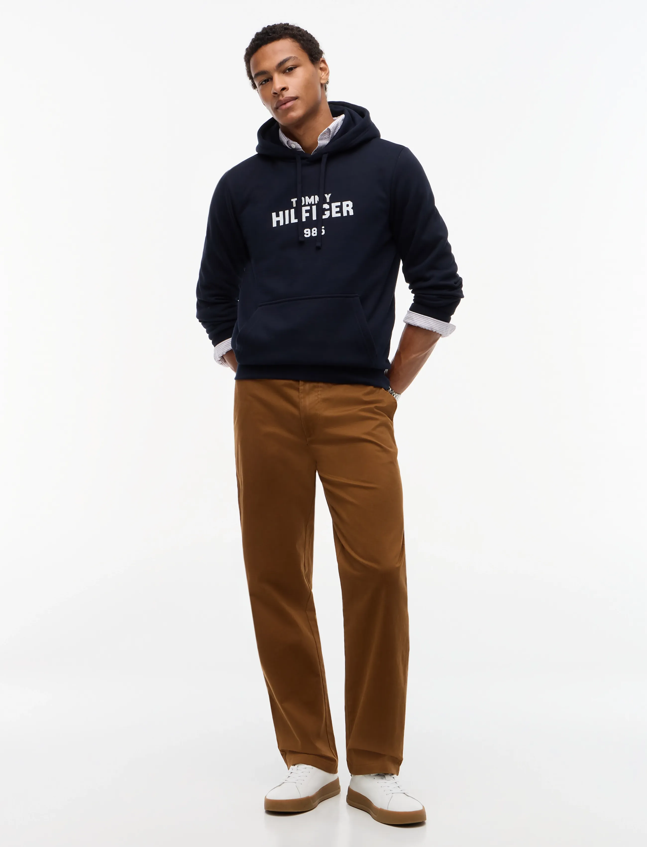 Tommy Hilfiger - HILFIGER STACK REG FLEECE HOODIE - kapuzenpullover - navy blue - 4