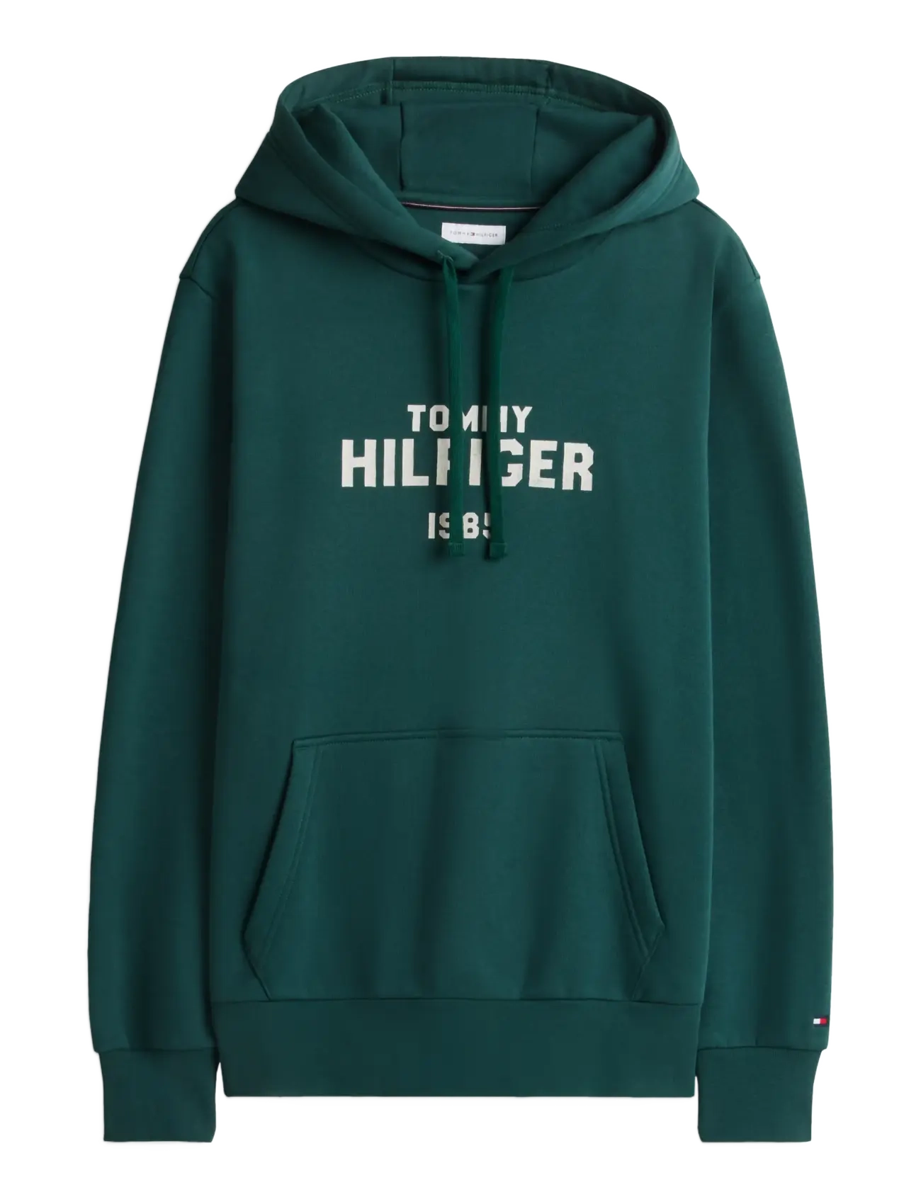 Tommy Hilfiger HILFIGER STACK REG FLEECE HOODIE - Kleidung - ORNAMENTAL GREEN / green