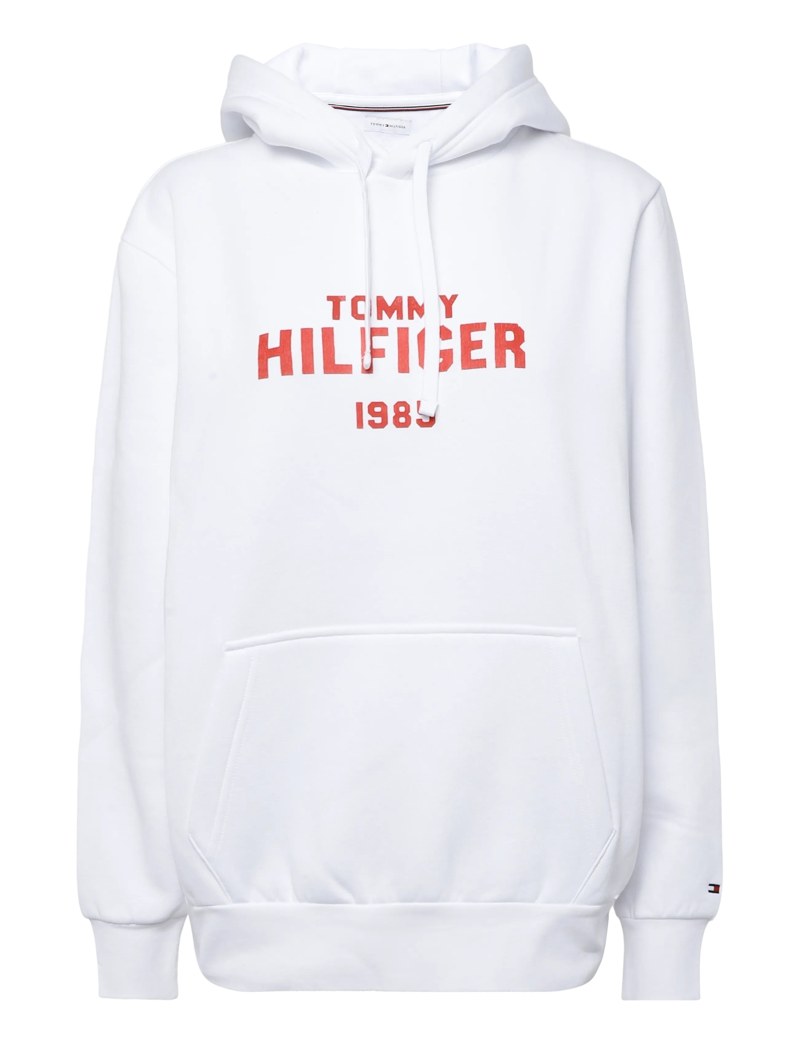 Tommy Hilfiger - HILFIGER STACK REG FLEECE HOODIE - hættetrøjer - white - 1