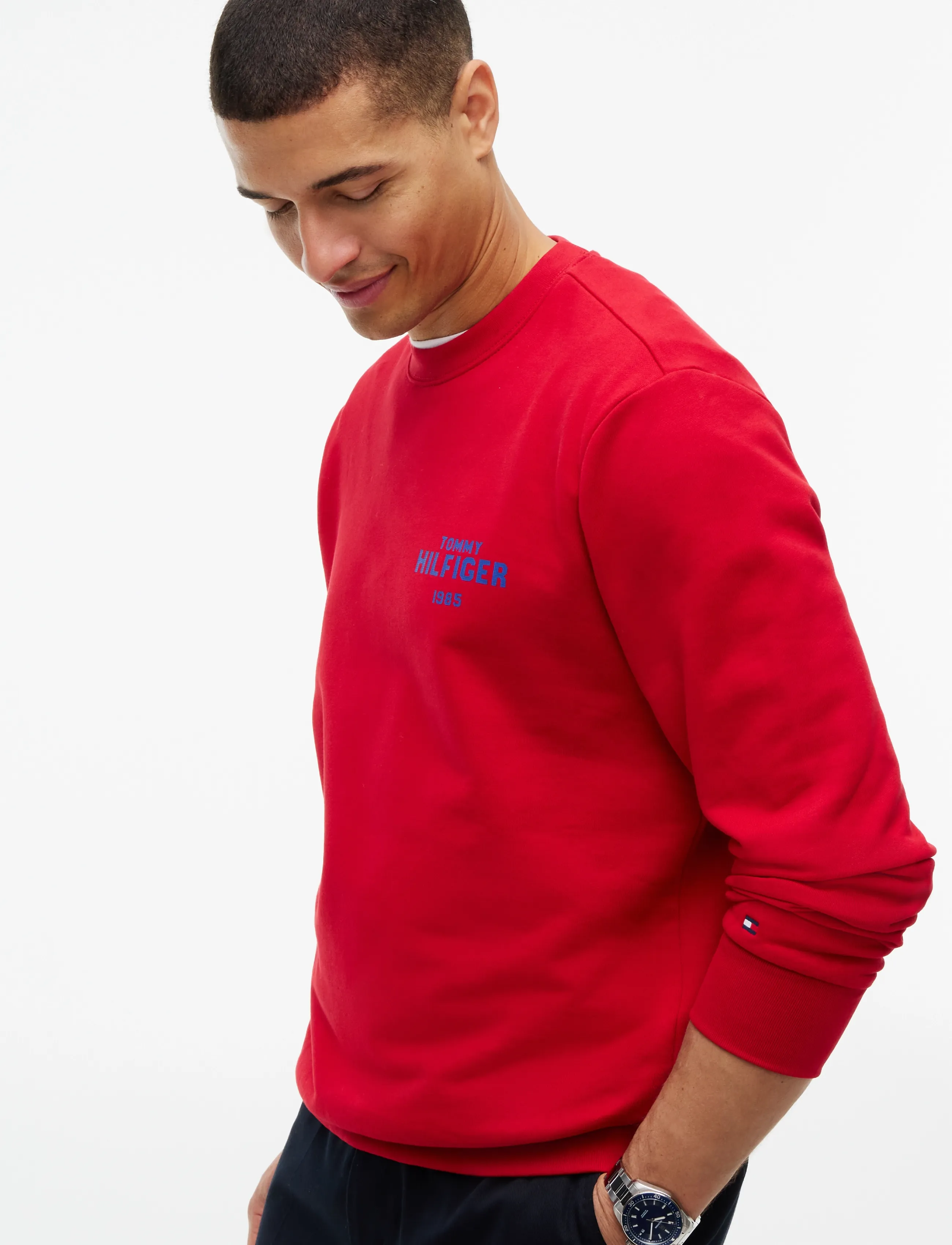 Tommy Hilfiger - HILFIGER 1985 REF TERRY CREW - shop efter anledning - medium red - 3