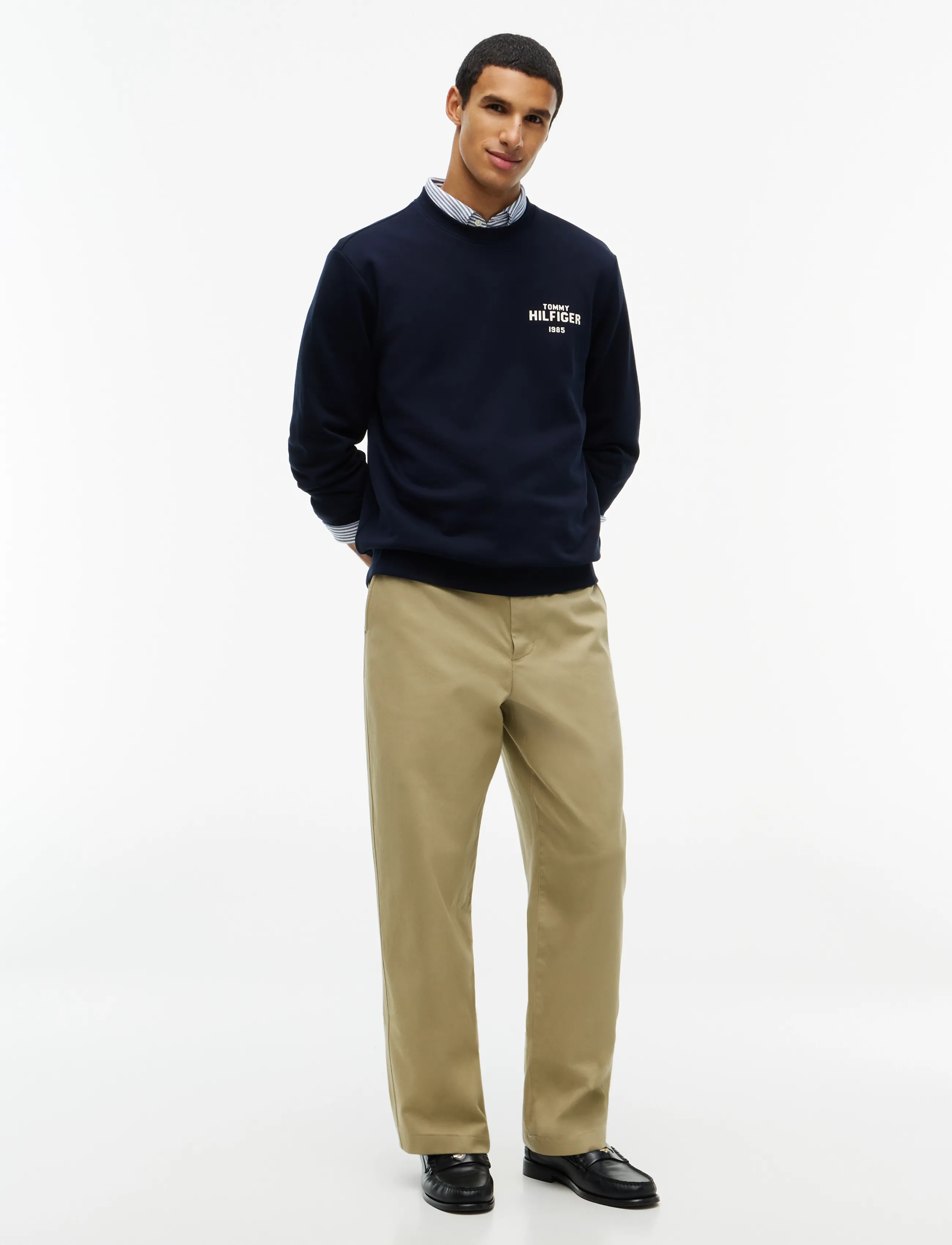 Tommy Hilfiger - HILFIGER 1985 REF TERRY CREW - shop efter anledning - navy blue - 4