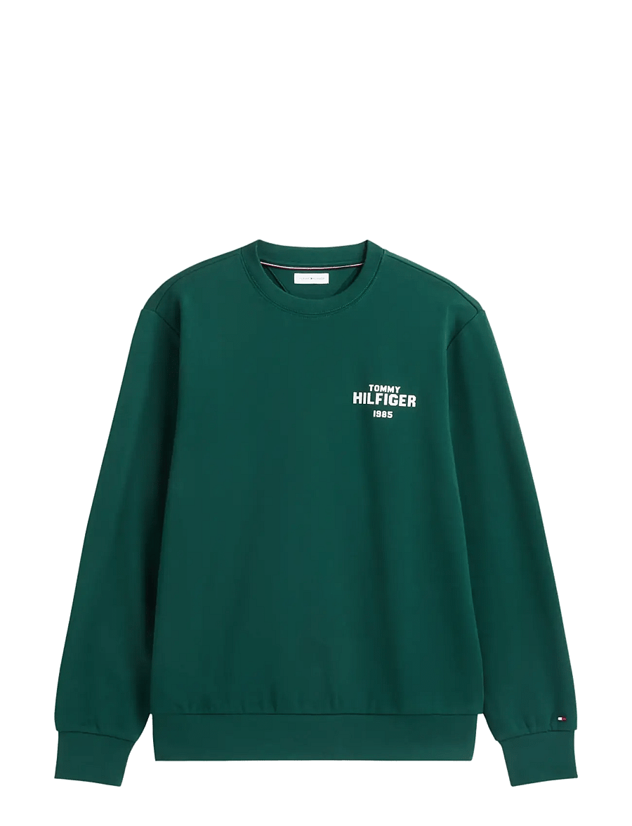 Tommy Hilfiger - HILFIGER 1985 REF TERRY CREW - shop efter anledning - ornamental green - 1
