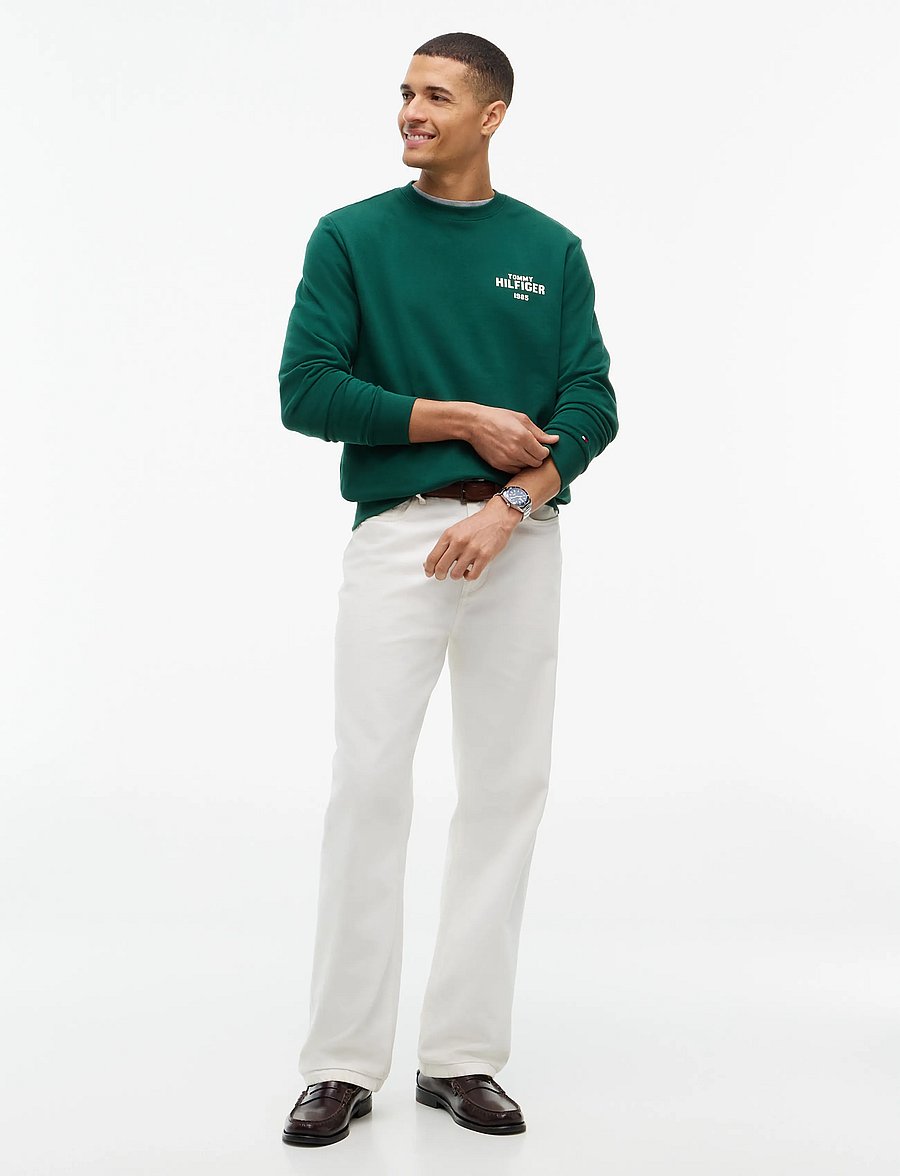 Tommy Hilfiger - HILFIGER 1985 REF TERRY CREW - shop efter anledning - ornamental green - 4