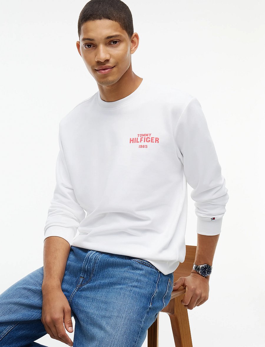 Tommy Hilfiger - HILFIGER 1985 REF TERRY CREW - shop efter anledning - white - 3