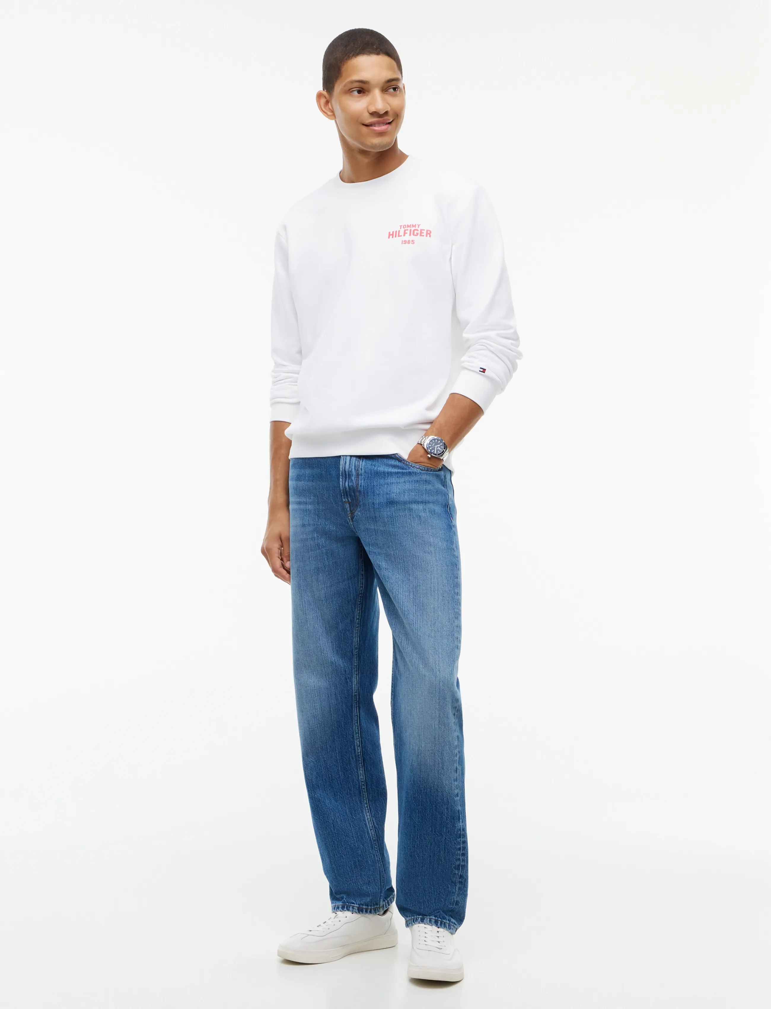Tommy Hilfiger - HILFIGER 1985 REF TERRY CREW - shop efter anledning - white - 4