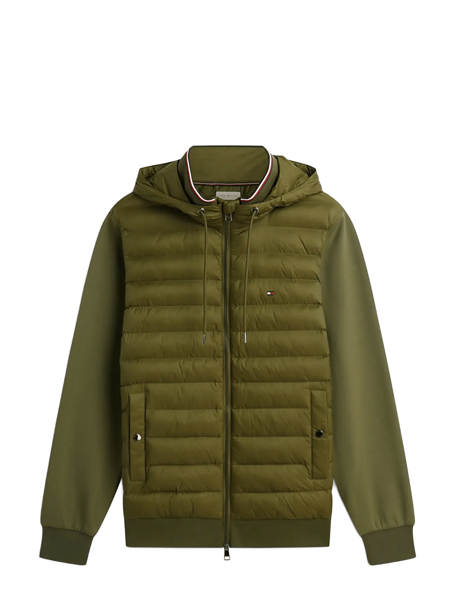 Tommy Hilfiger - MIX MEDIA RWB REG HOODED ZT - daunenjacken - huntsman green - 1