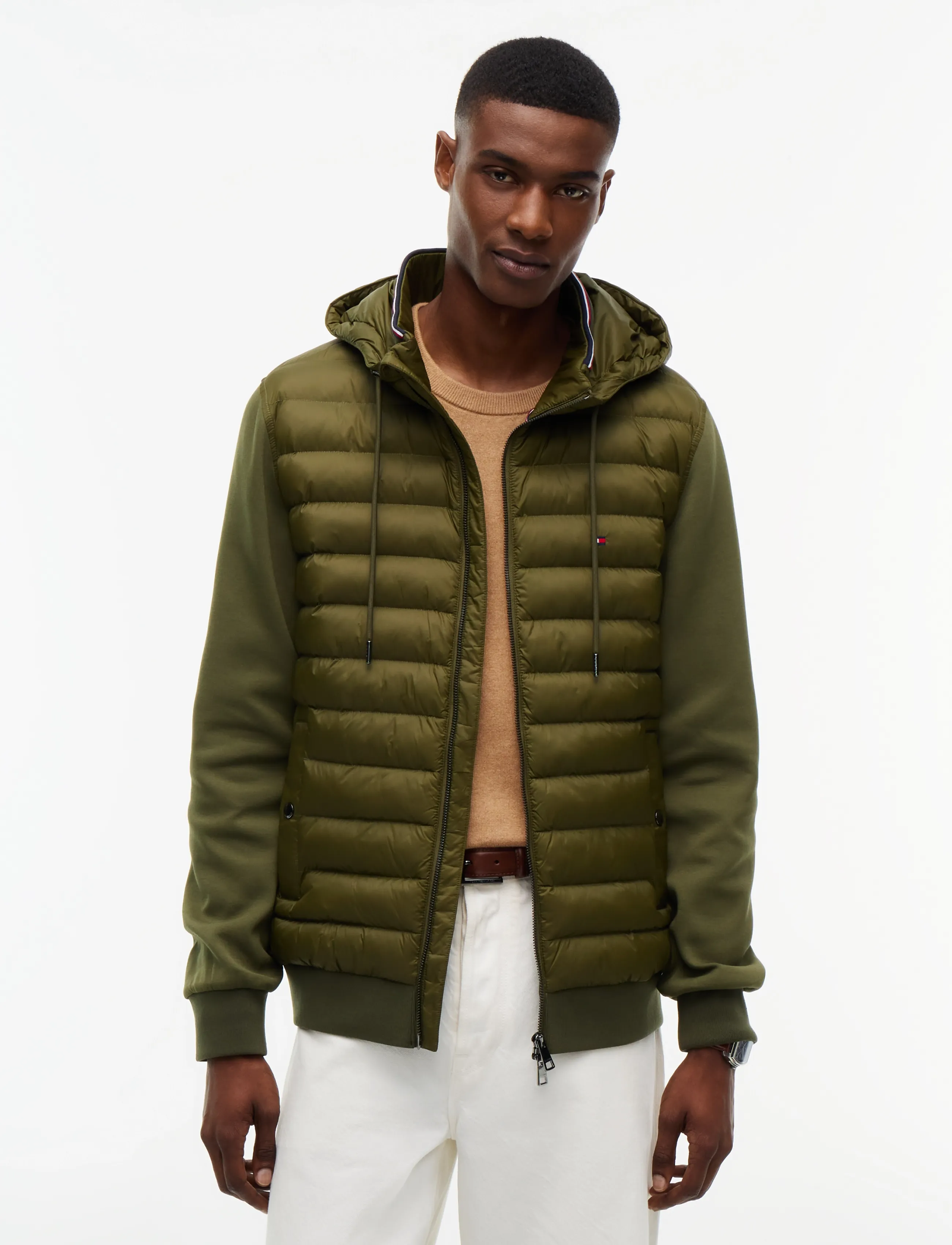Tommy Hilfiger MIX MEDIA RWB REG HOODED ZT - Inspiration - HUNTSMAN GREEN / khaki/green