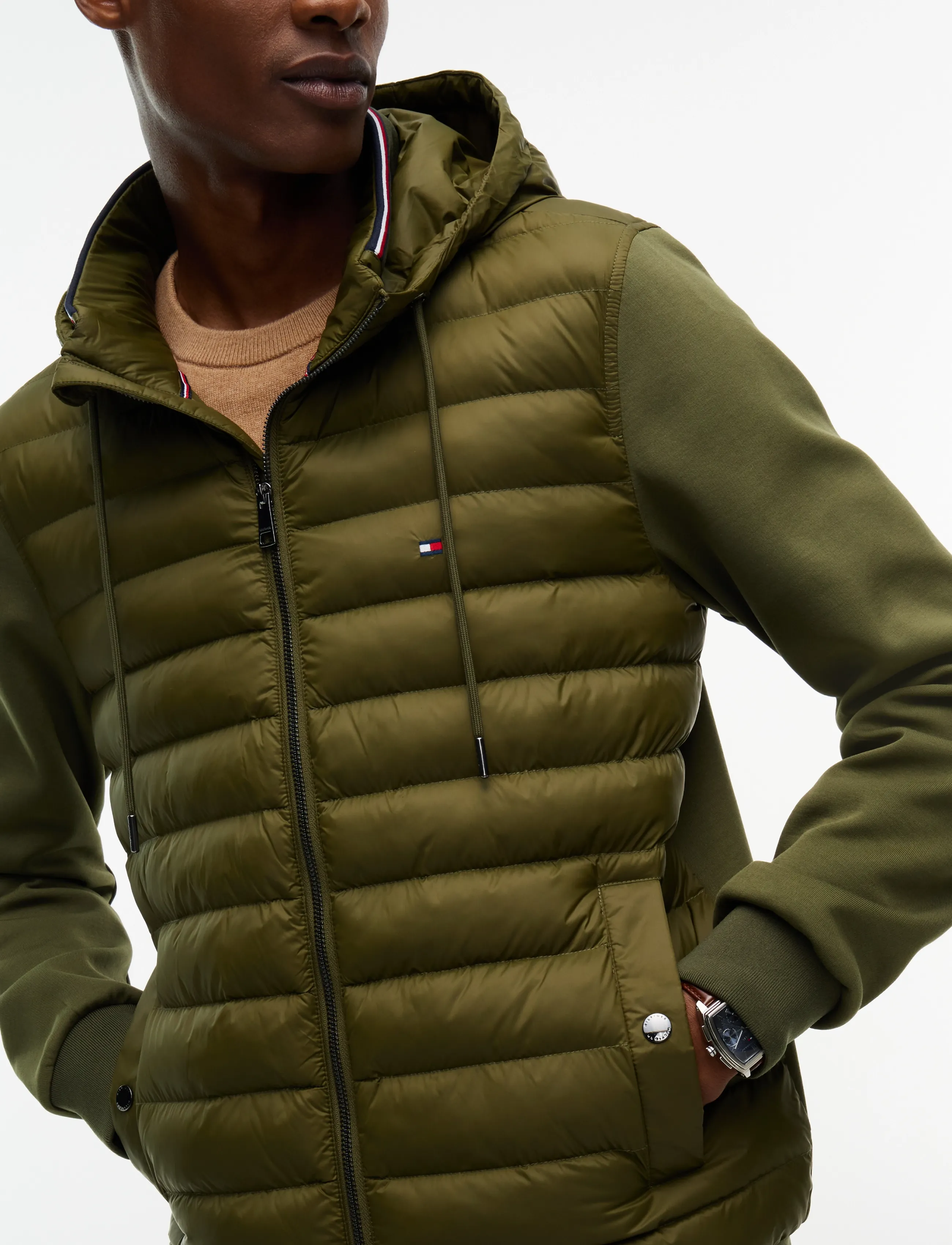 Tommy Hilfiger - MIX MEDIA RWB REG HOODED ZT - daunenjacken - huntsman green - 3