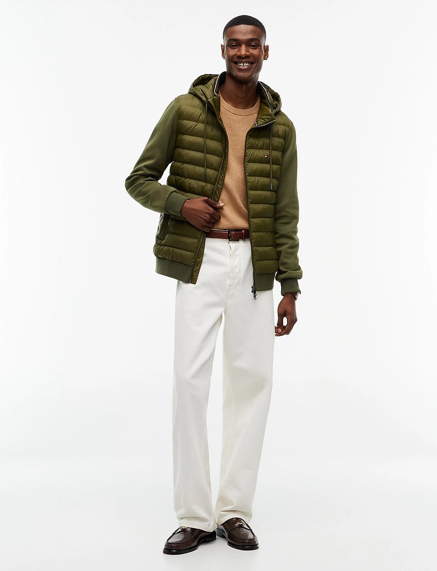 Tommy Hilfiger - MIX MEDIA RWB REG HOODED ZT - daunenjacken - huntsman green - 4