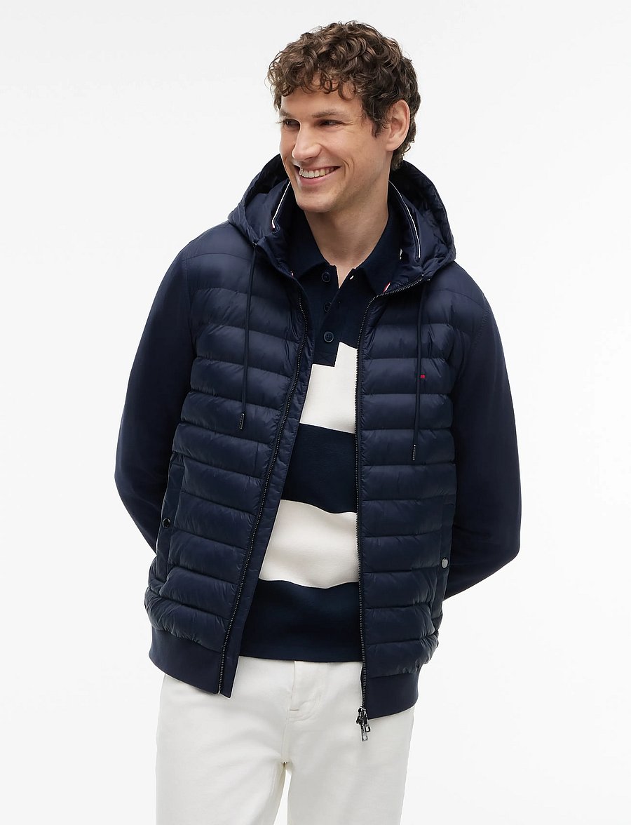 Tommy Hilfiger - MIX MEDIA RWB REG HOODED ZT - daunenjacken - navy blue - 0