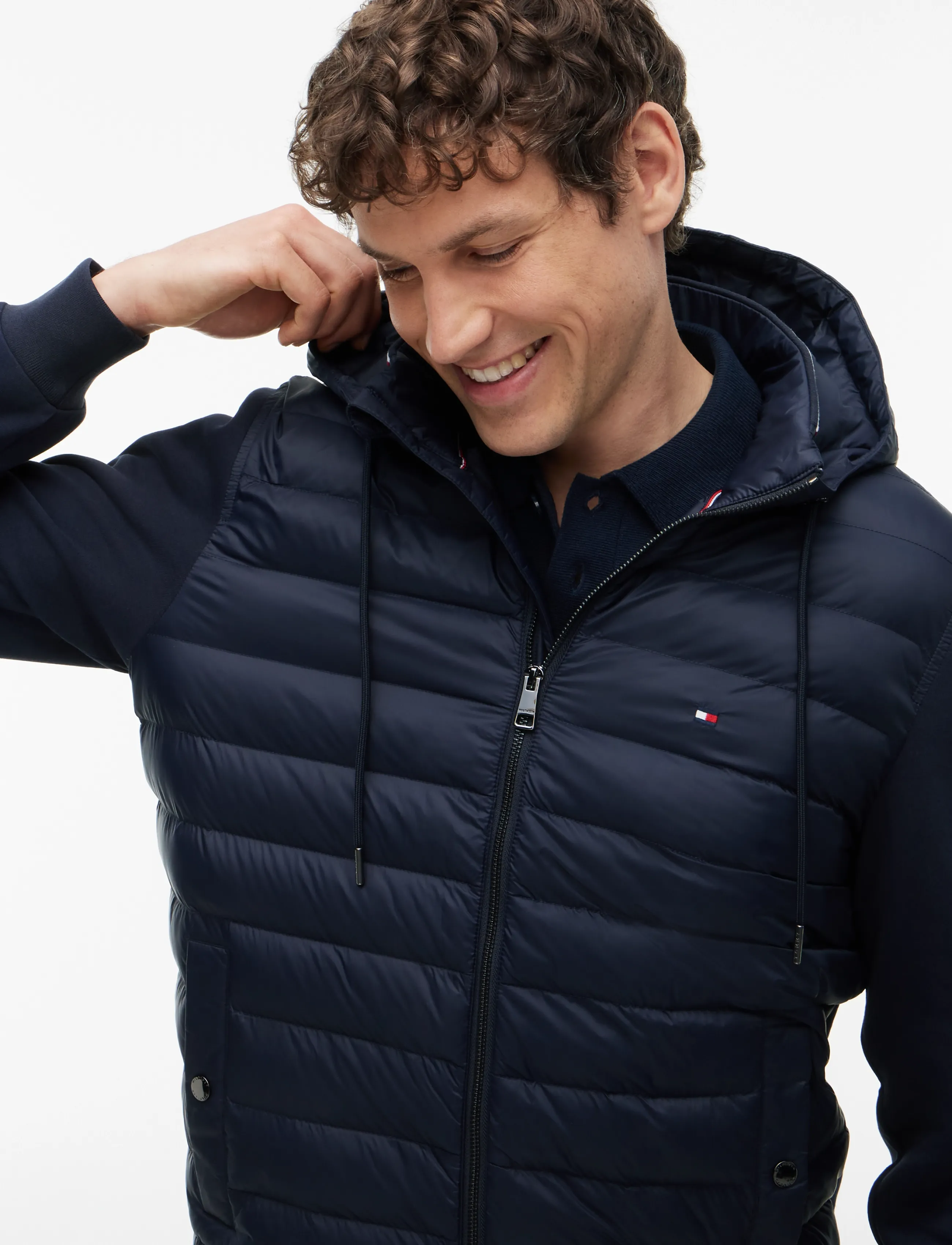 Tommy Hilfiger - MIX MEDIA RWB REG HOODED ZT - daunenjacken - navy blue - 3